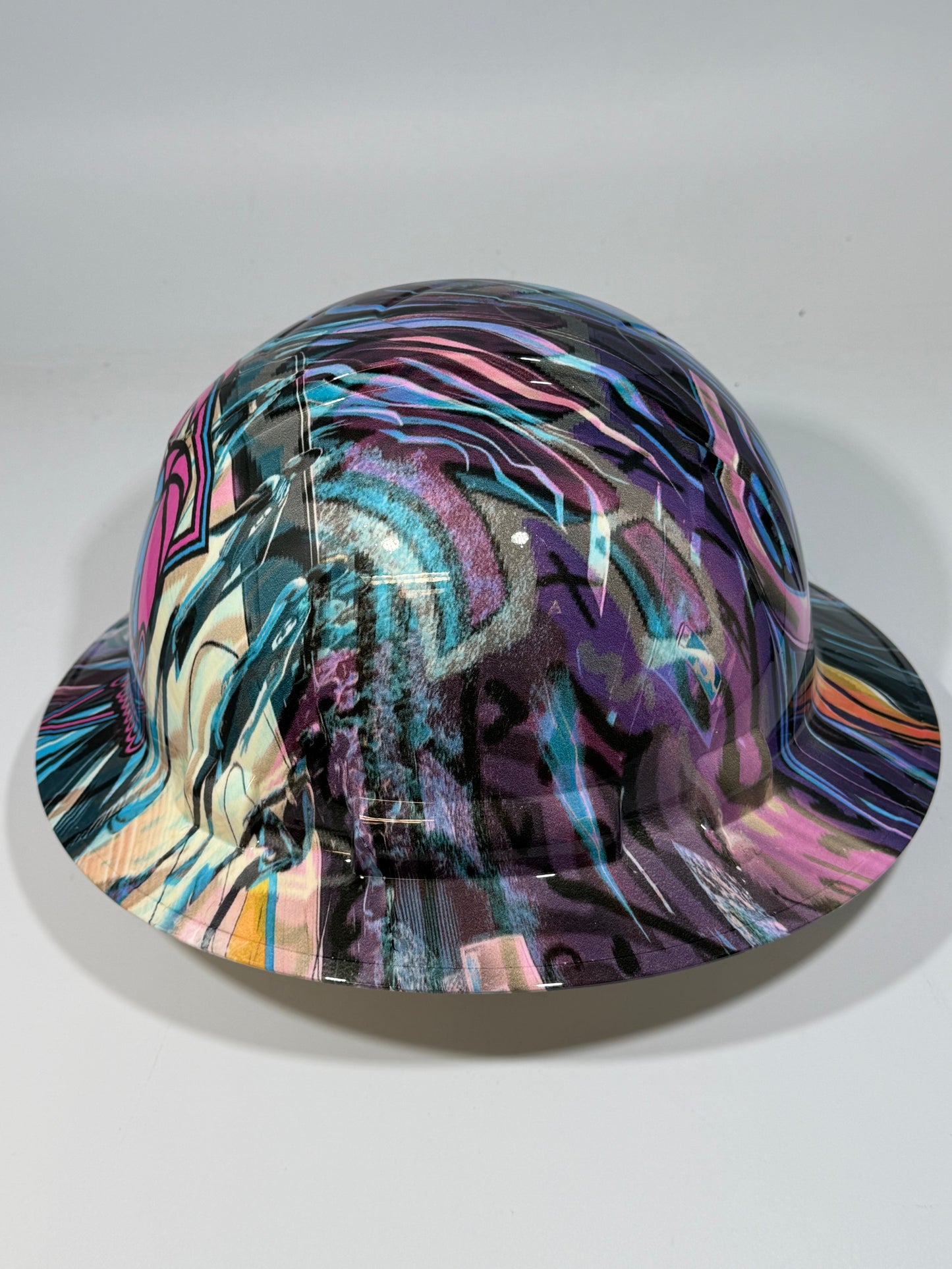 Full Brim Hard Hat Hydro Dipped MIAMI HEAT "VICE"