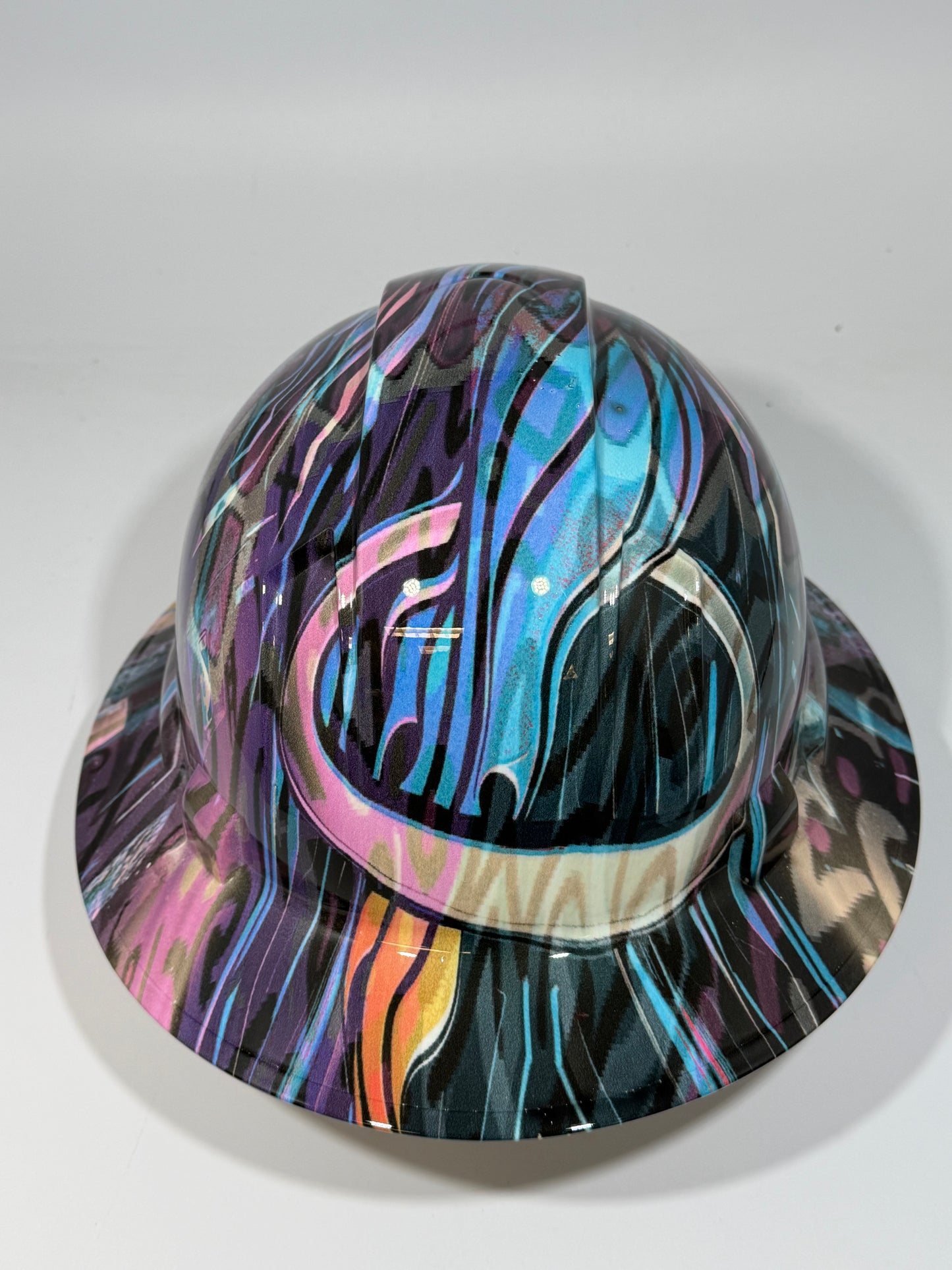 Full Brim Hard Hat Hydro Dipped MIAMI HEAT "VICE"