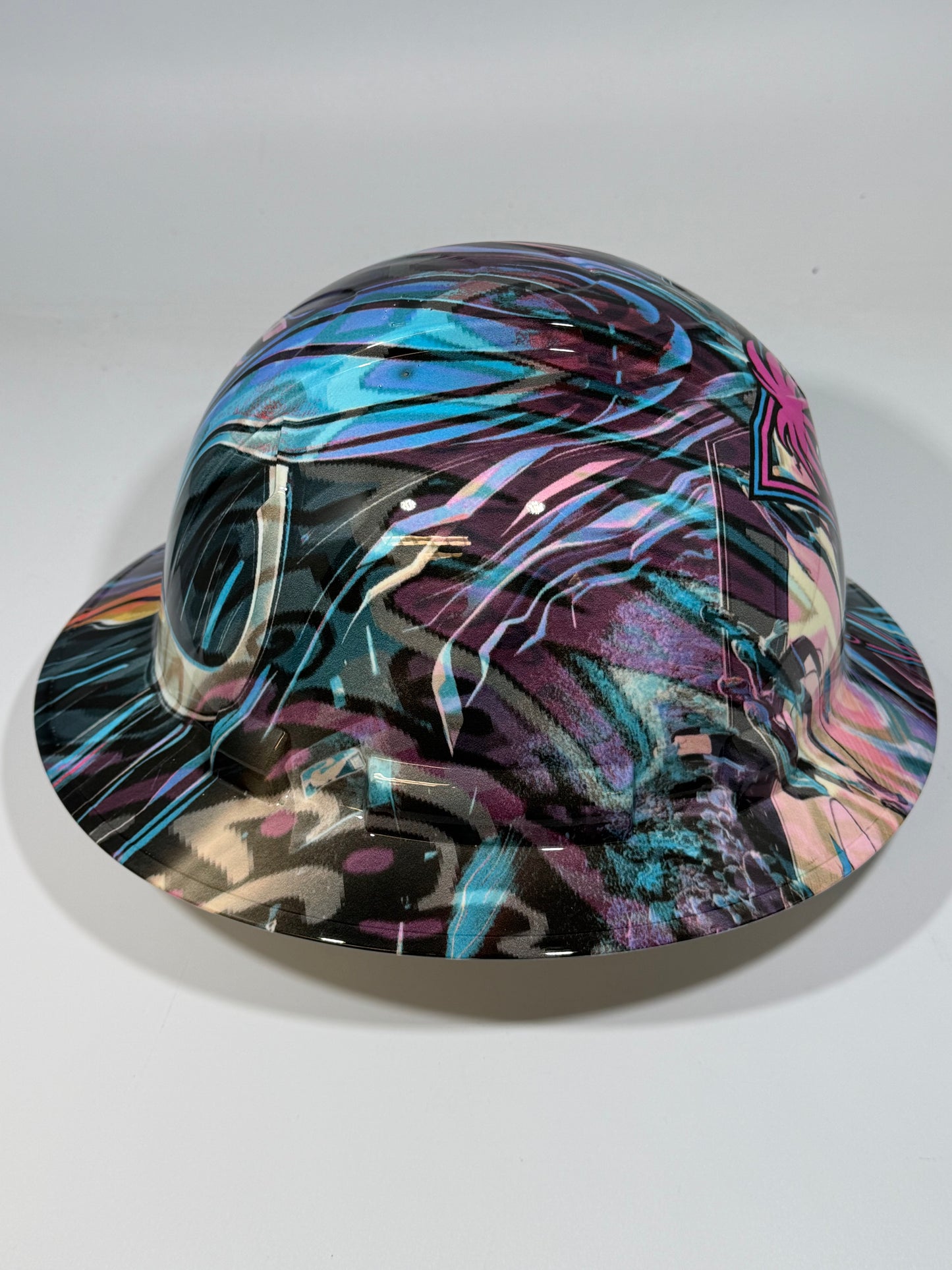 Full Brim Hard Hat Hydro Dipped MIAMI HEAT "VICE"