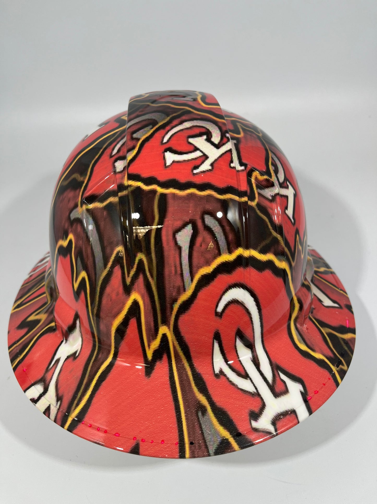 Full Brim Hard Hat Hydro Dipped KC KANSAS CITY CHIEFS 2