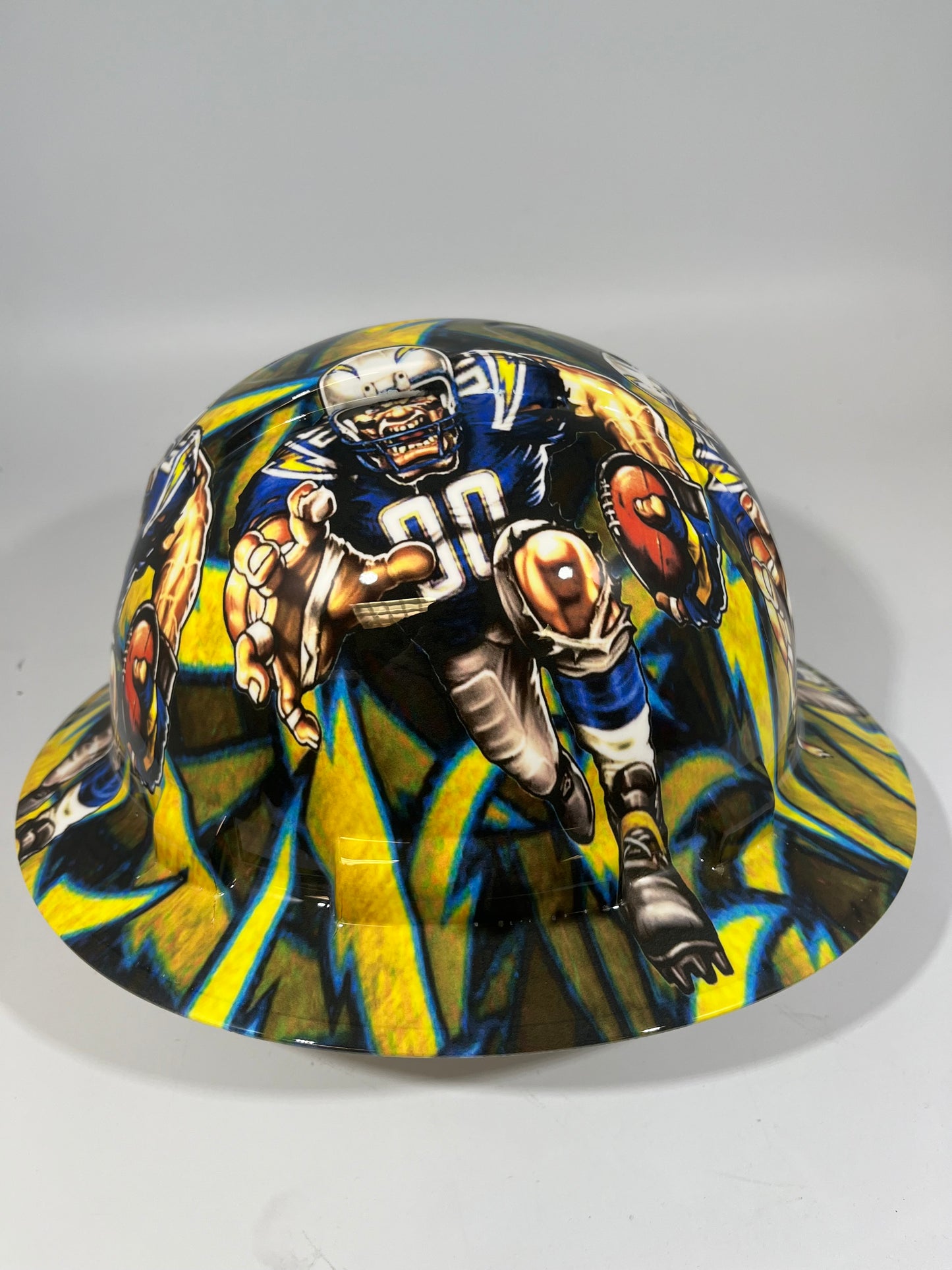 Full Brim Hard Hat Hydro Dipped LOS ANGELES CHARGERS
