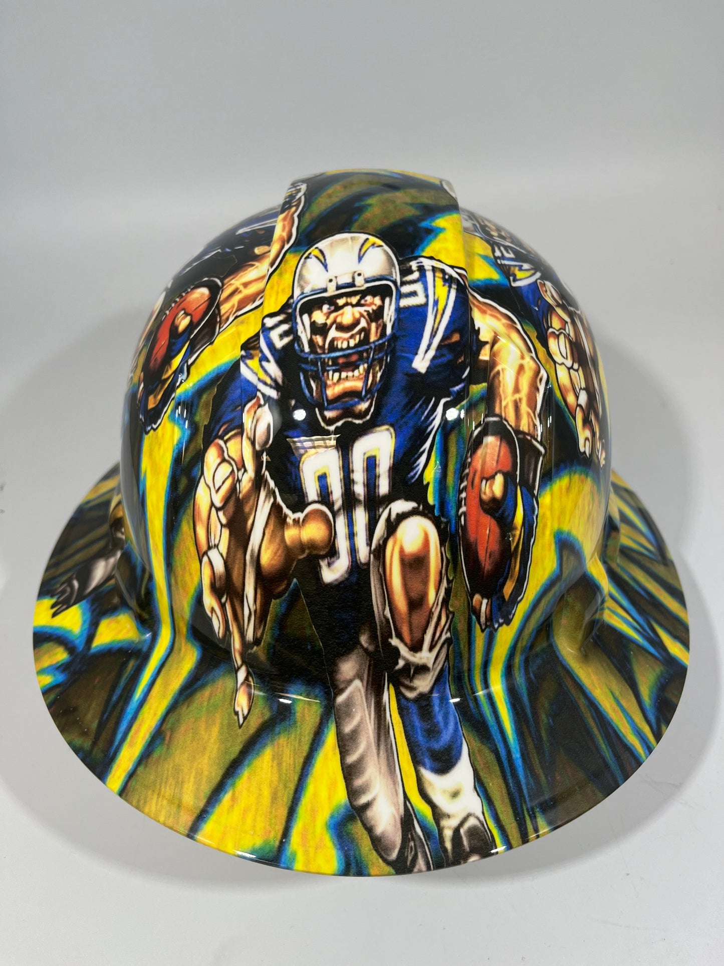 Full Brim Hard Hat Hydro Dipped LOS ANGELES CHARGERS