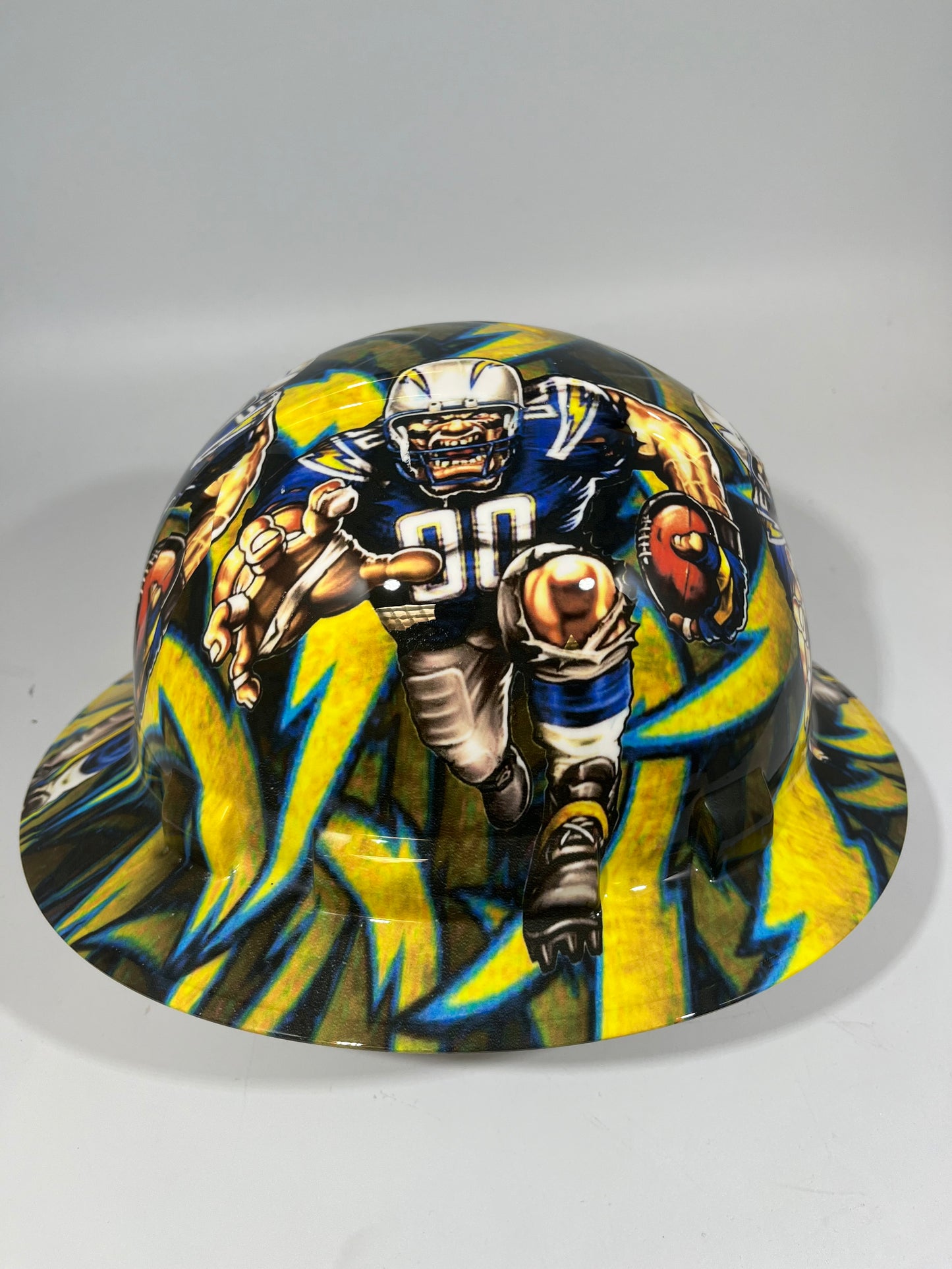 Full Brim Hard Hat Hydro Dipped LOS ANGELES CHARGERS