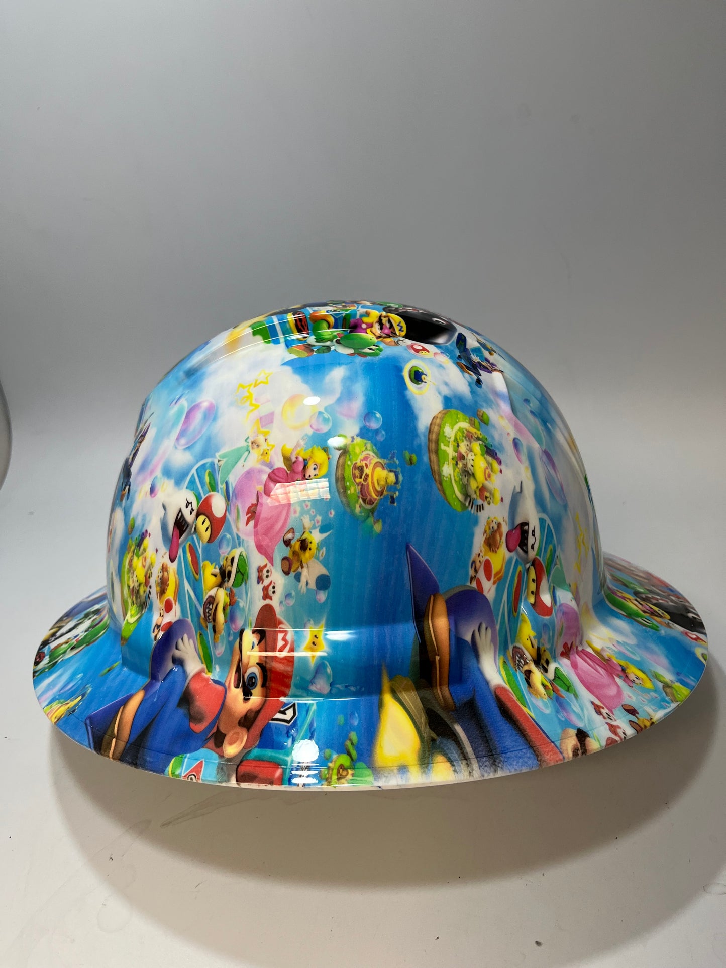 Full Brim Hard Hat Hydro Dipped MARIO BROS SUPER MARIO WORLD