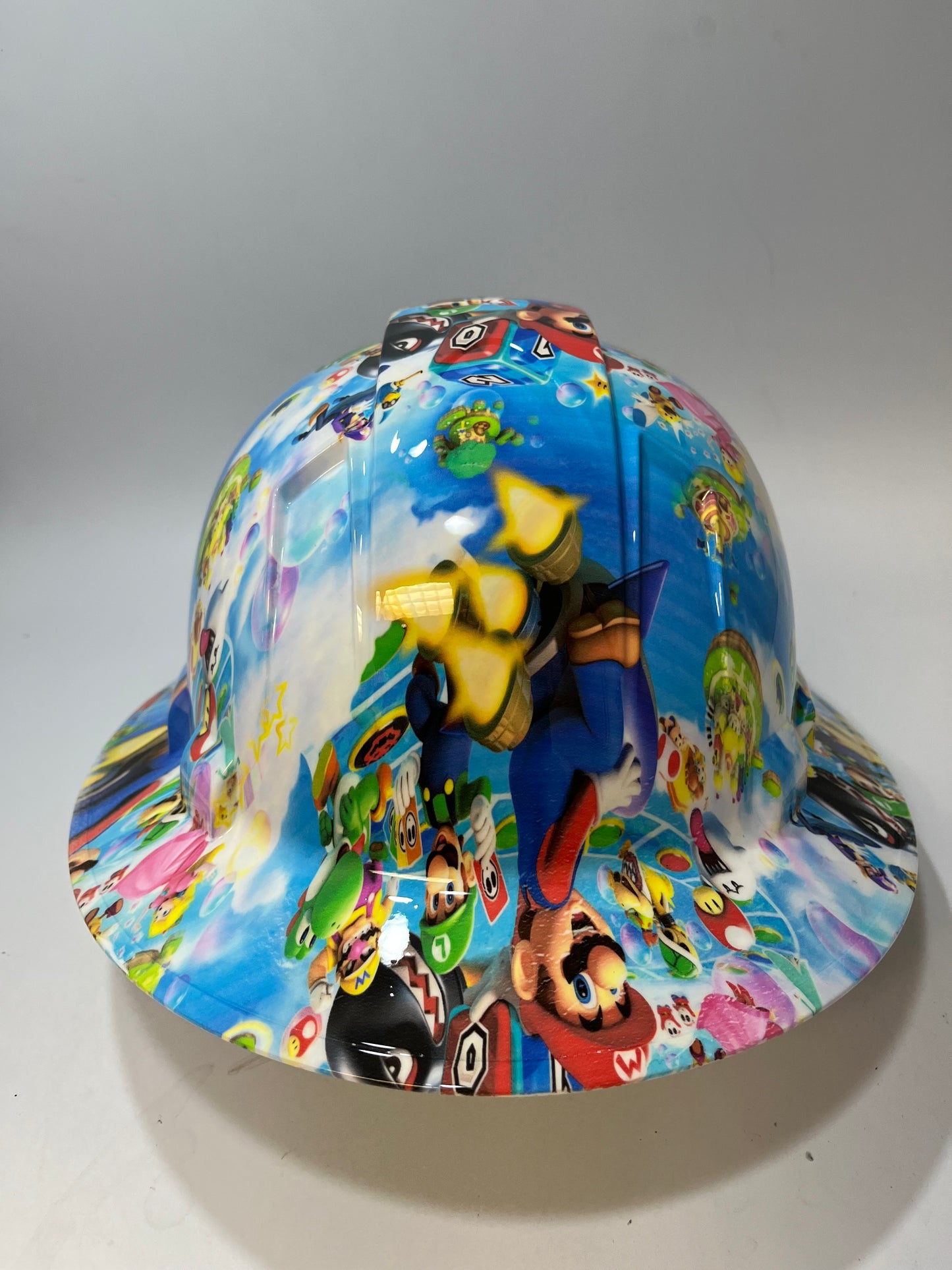 Full Brim Hard Hat Hydro Dipped MARIO BROS SUPER MARIO WORLD