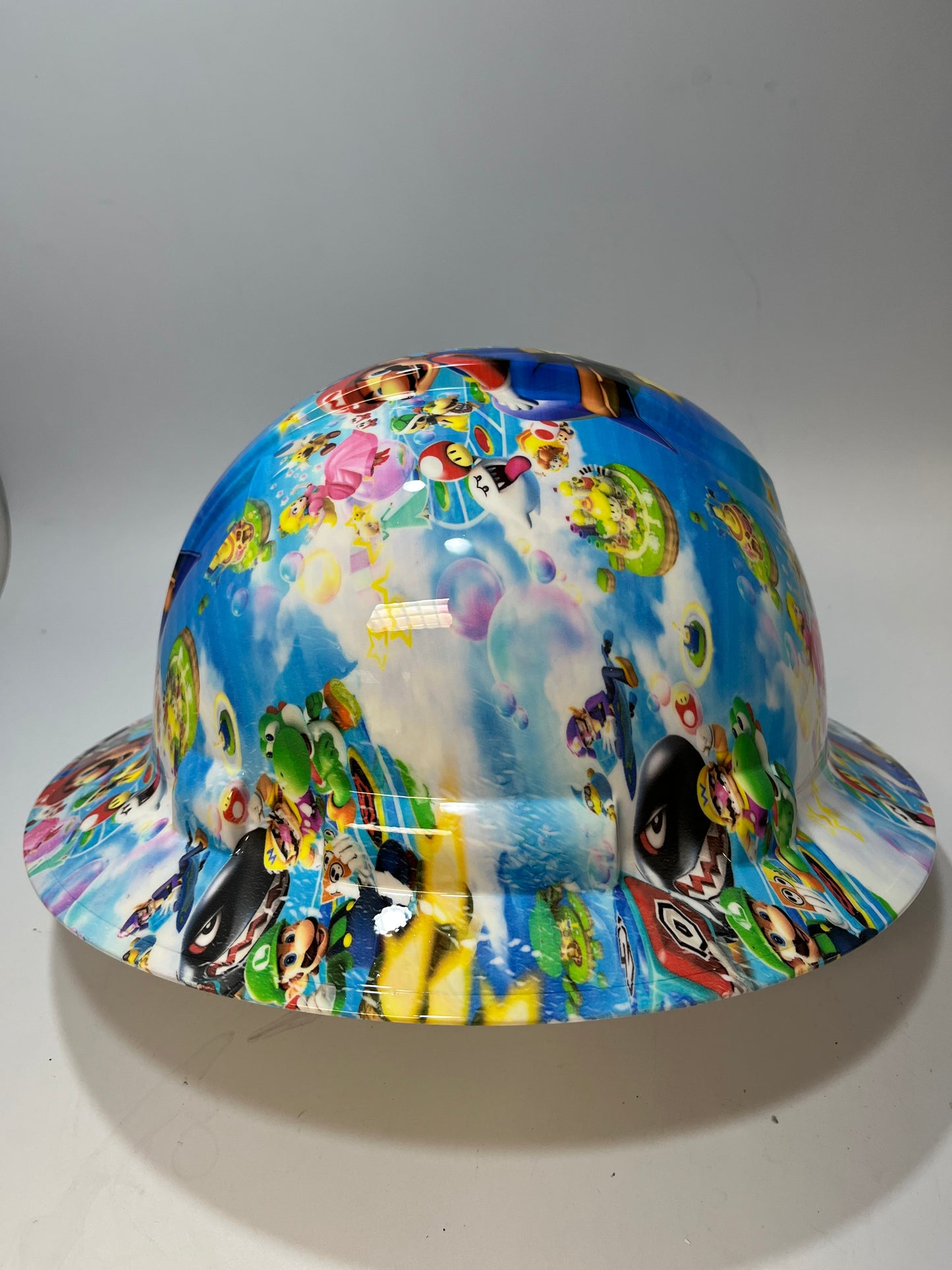 Full Brim Hard Hat Hydro Dipped MARIO BROS SUPER MARIO WORLD