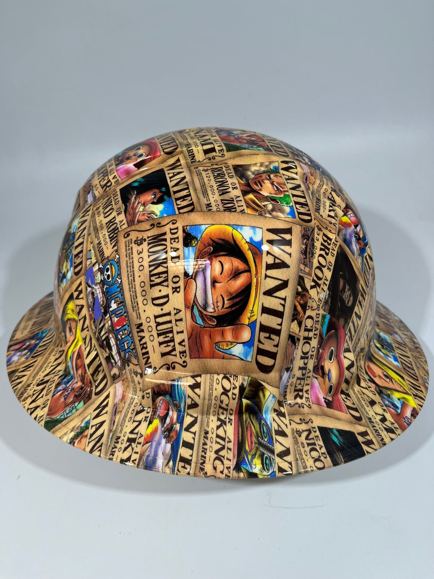 New Full Brim Hard Hat Custom Hydro Dipped MONKEY D LUFFY ONE PIECE ANIME