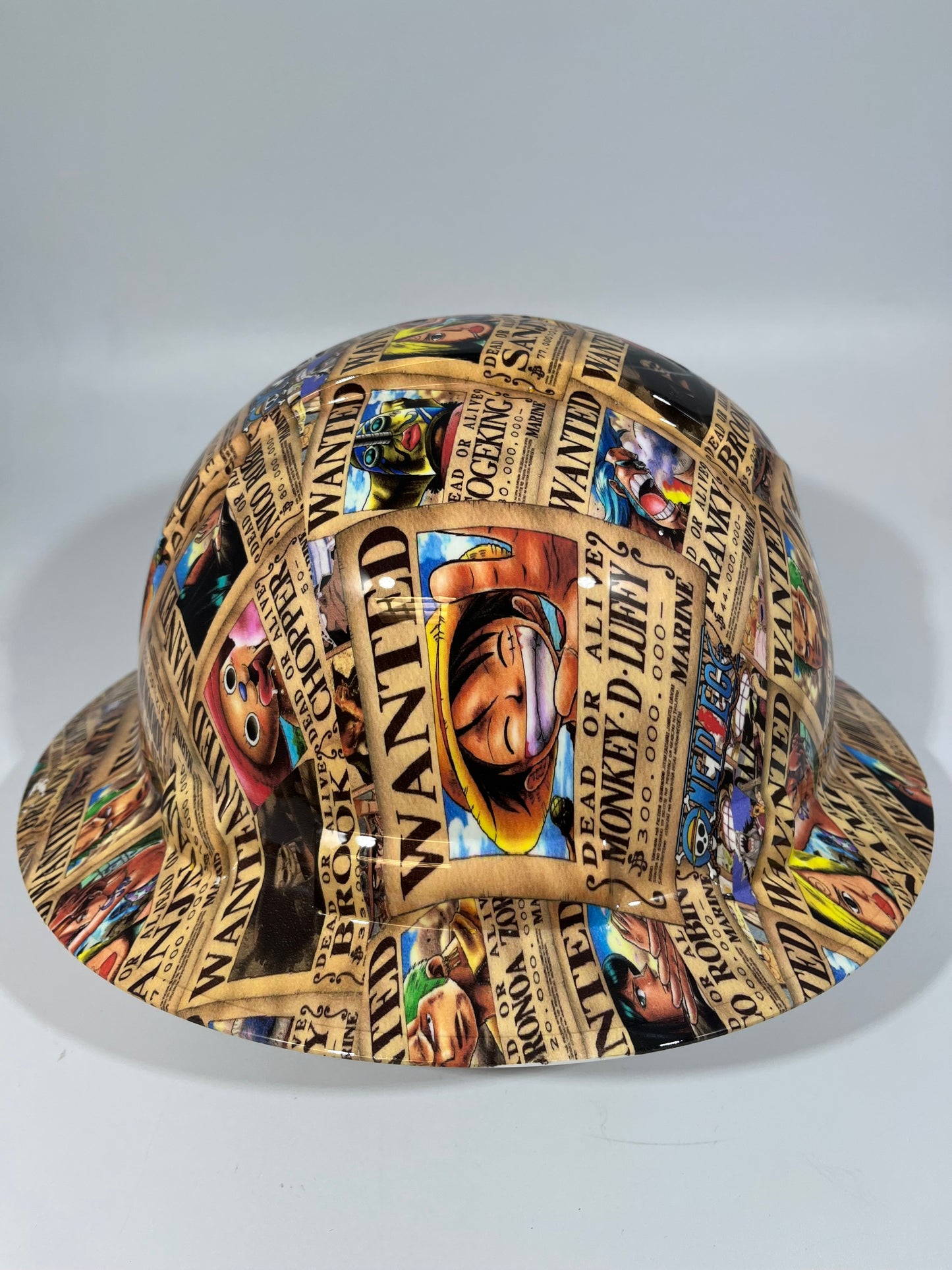 New Full Brim Hard Hat Custom Hydro Dipped MONKEY D LUFFY ONE PIECE ANIME