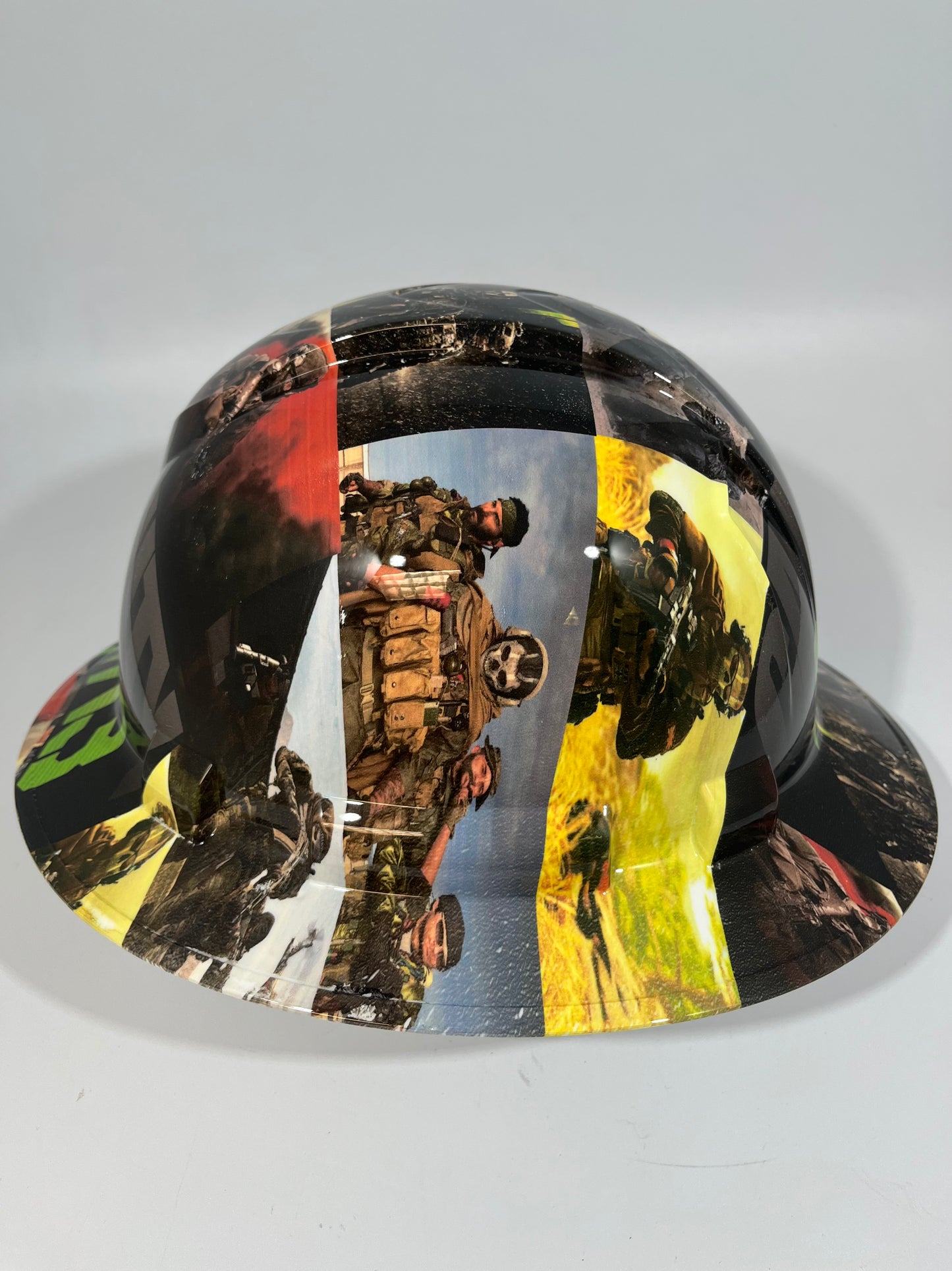Full Brim Hard Hat Custom Hydro Dipped MW3 MODERN WARFARE 3 COD STICKER BOMB