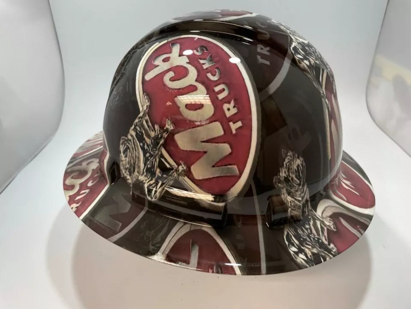 Full Brim Hard Hat Hydro Dipped Mack Truck
