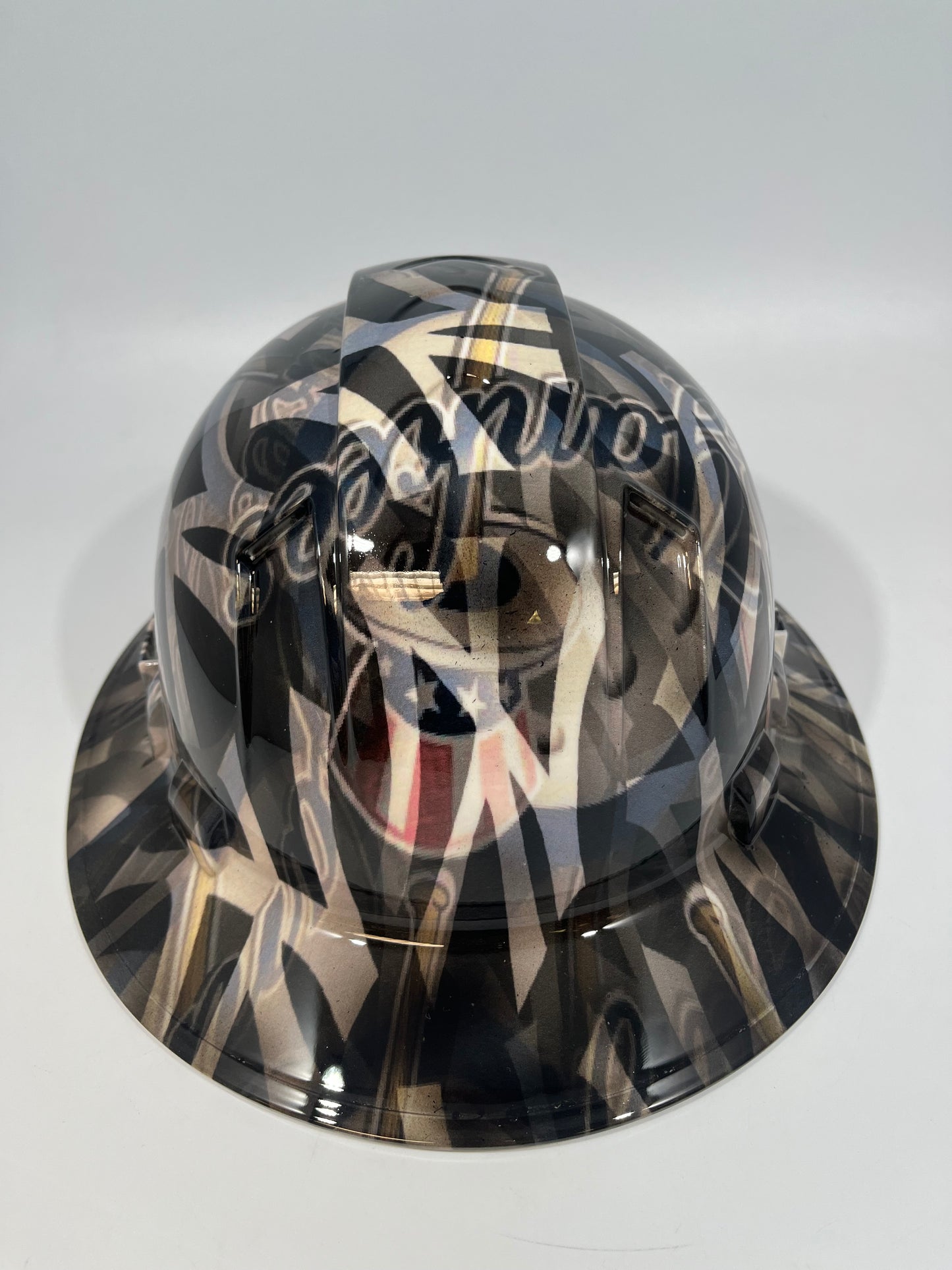Full Brim Hard Hat Custom Hydro Dipped NY NEW YORK YANKEES