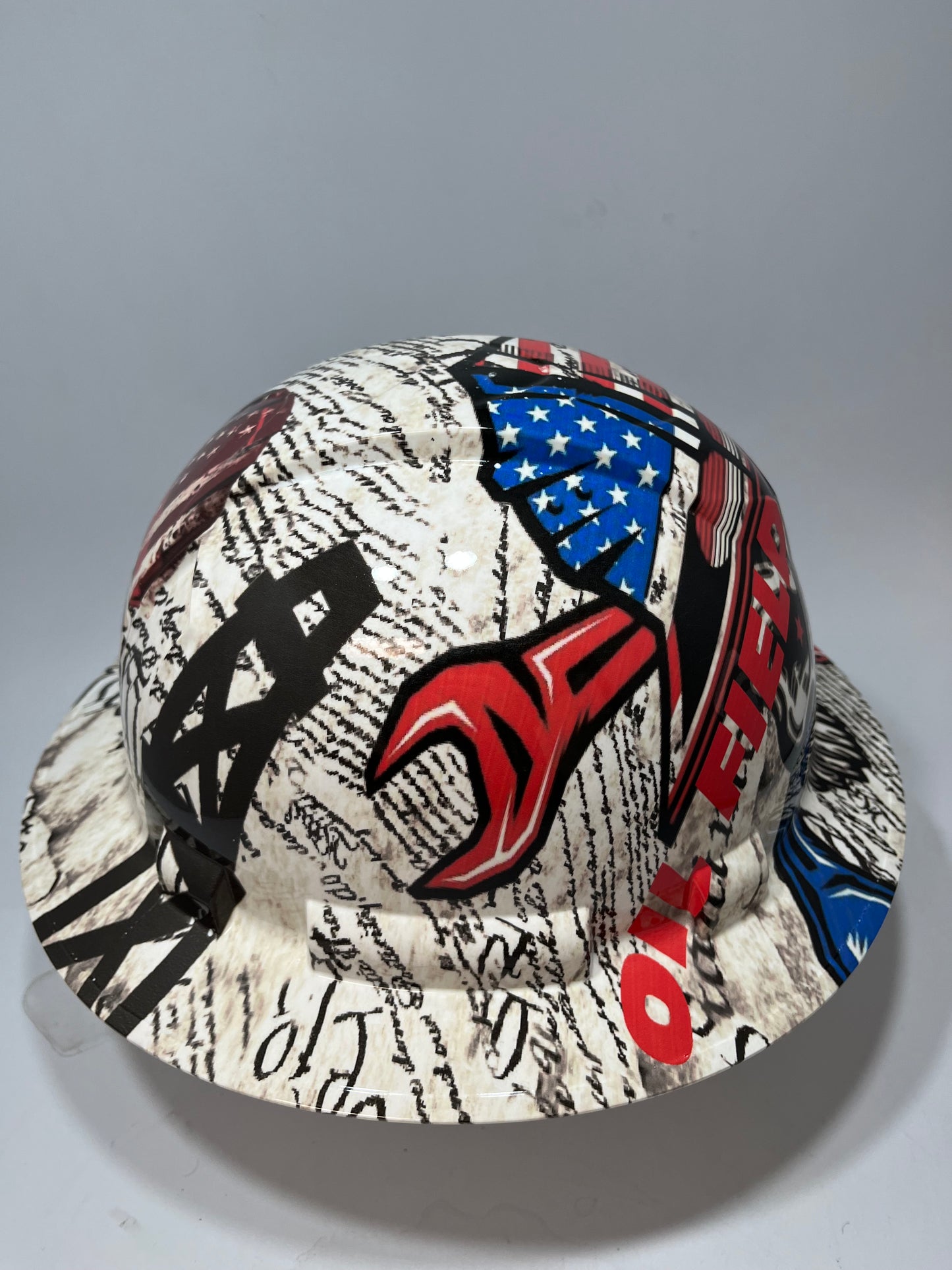 Full Brim Hard Hat Hydro Dipped OIL FIELD OUTLAW