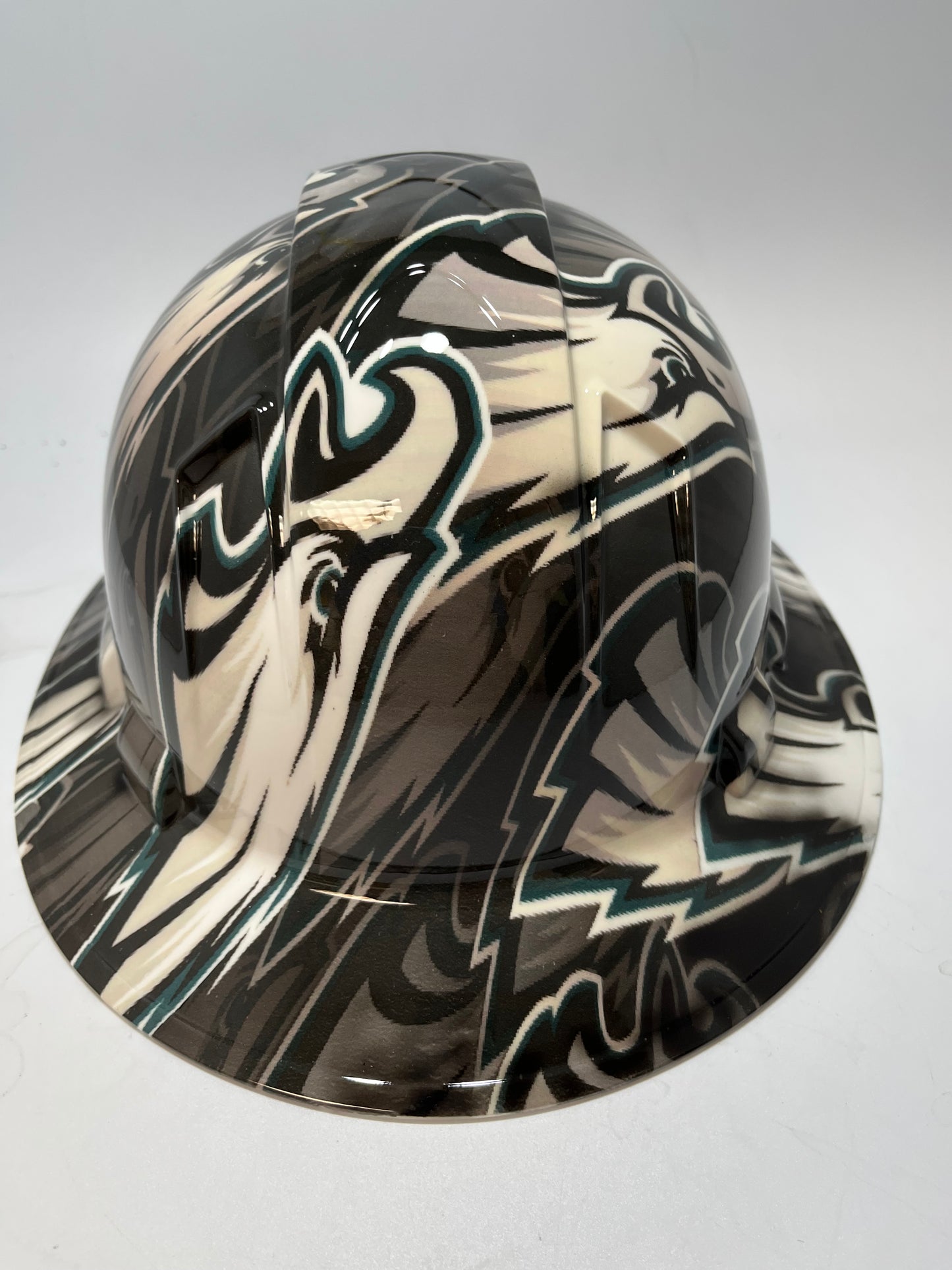 Full Brim Hard Hat Hydro Dipped PHILADELPHIA EAGLES