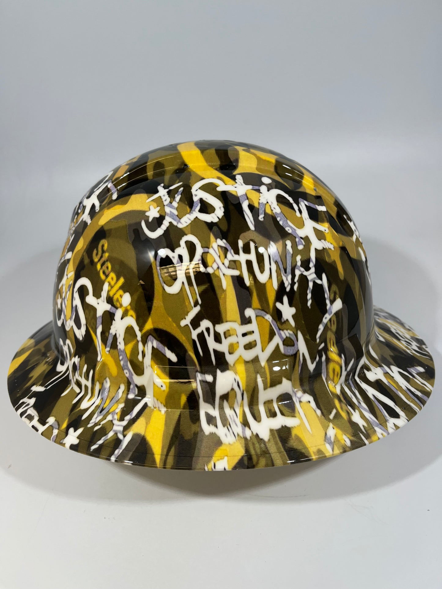 Full Brim Hard Hat Custom Hydro Dipped PITTSBURG STEELERS INSPIRE CHANGE