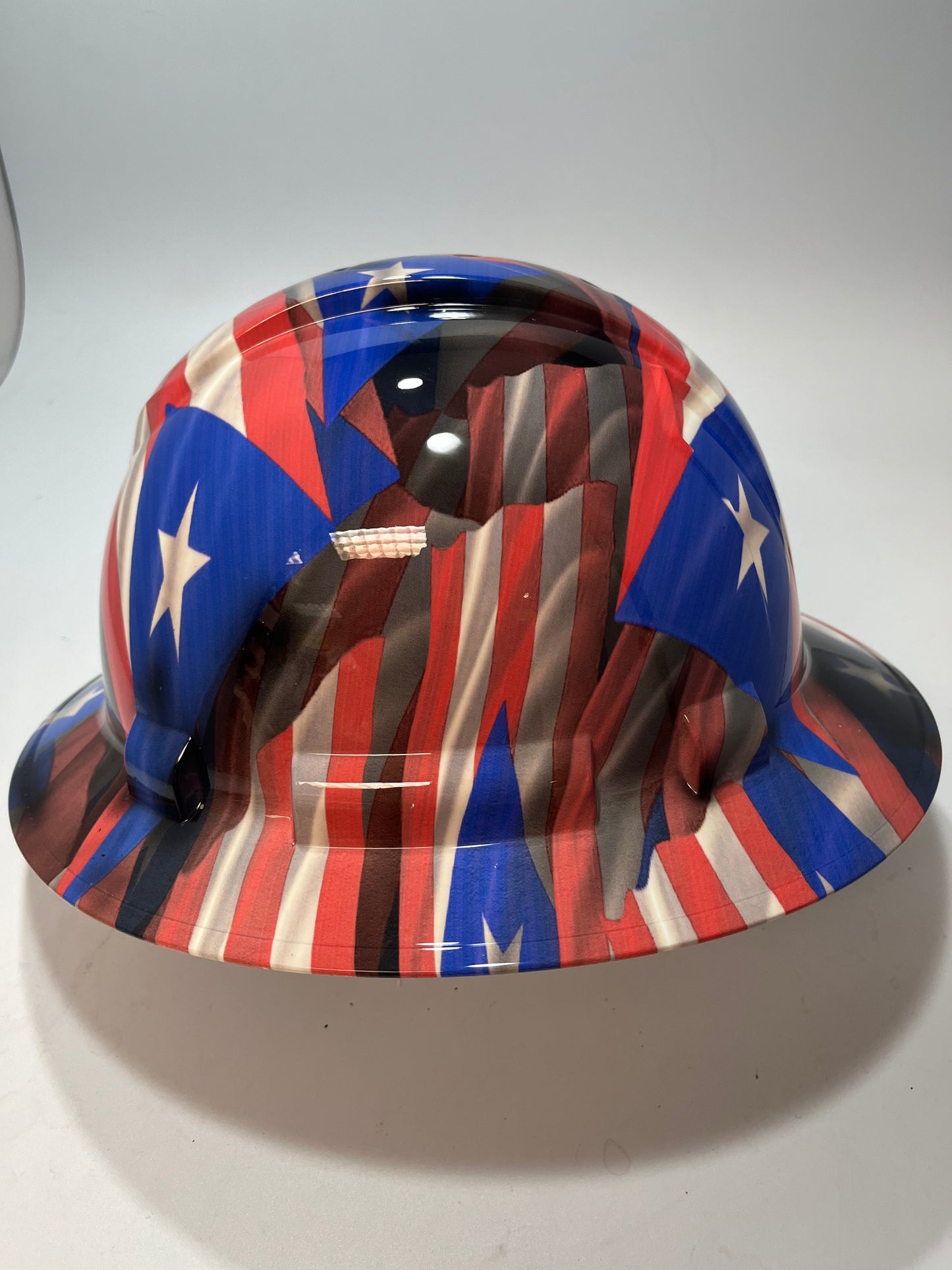 Full Brim Hard Hat Hydro Dipped PUERTO RICO FLAG