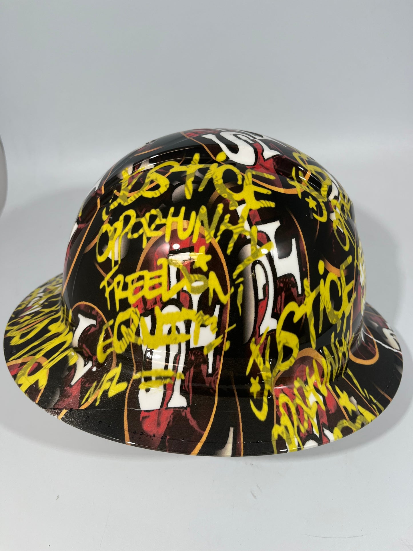 Full Brim Hard Hat Custom Hydro Dipped SAN FRANCISCO 49ERS INSPIRE CHANGE
