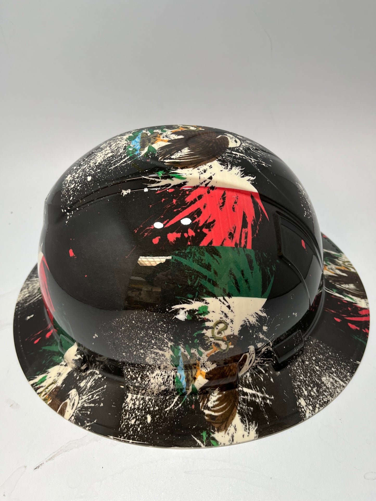 Full Brim Hard Hat Hydro Dipped SICK MEXICAN ROOTS FLAG