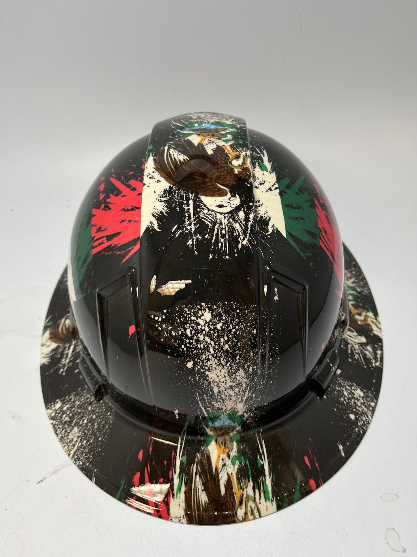 Full Brim Hard Hat Hydro Dipped SICK MEXICAN ROOTS FLAG