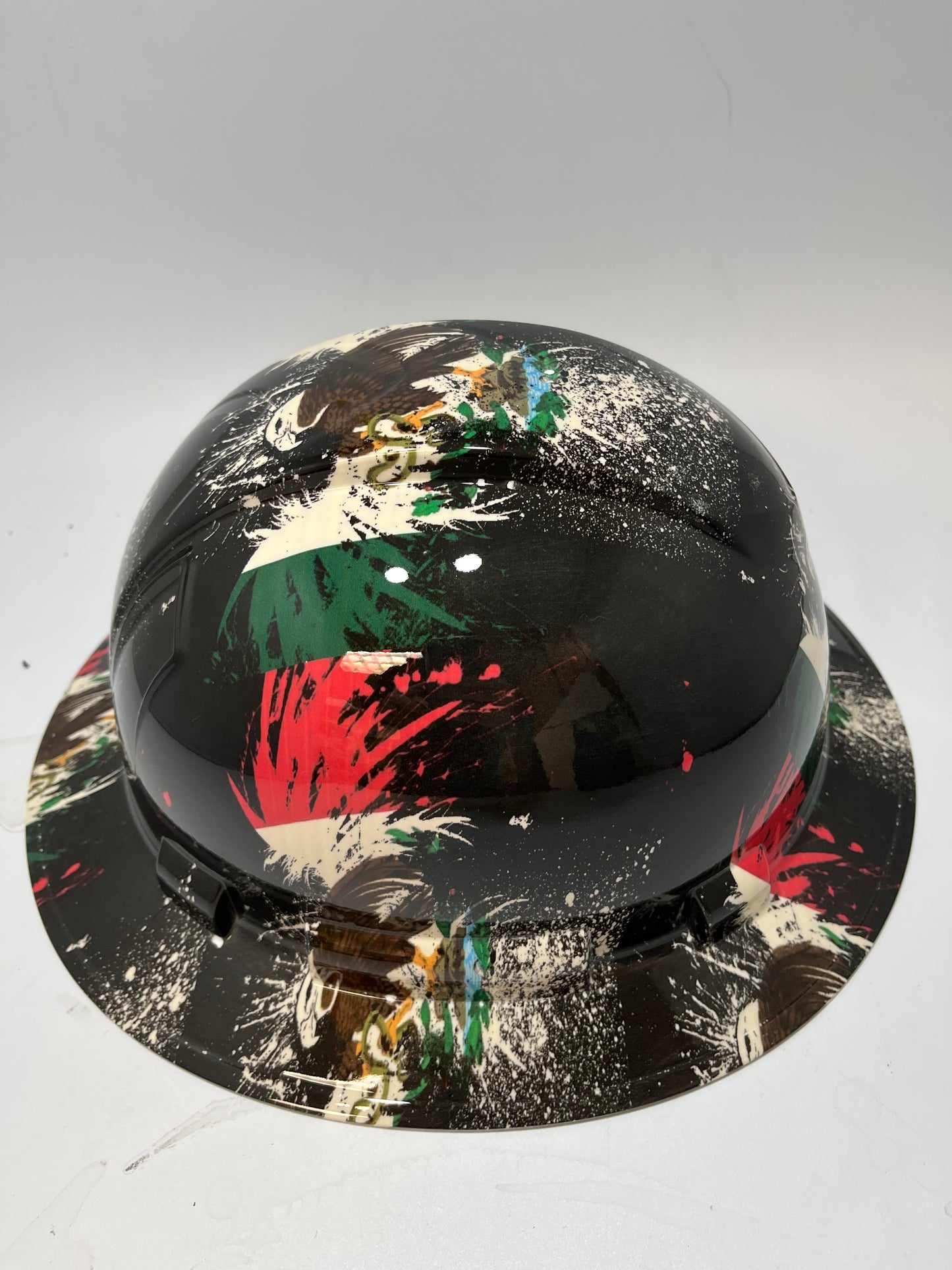 Full Brim Hard Hat Hydro Dipped SICK MEXICAN ROOTS FLAG