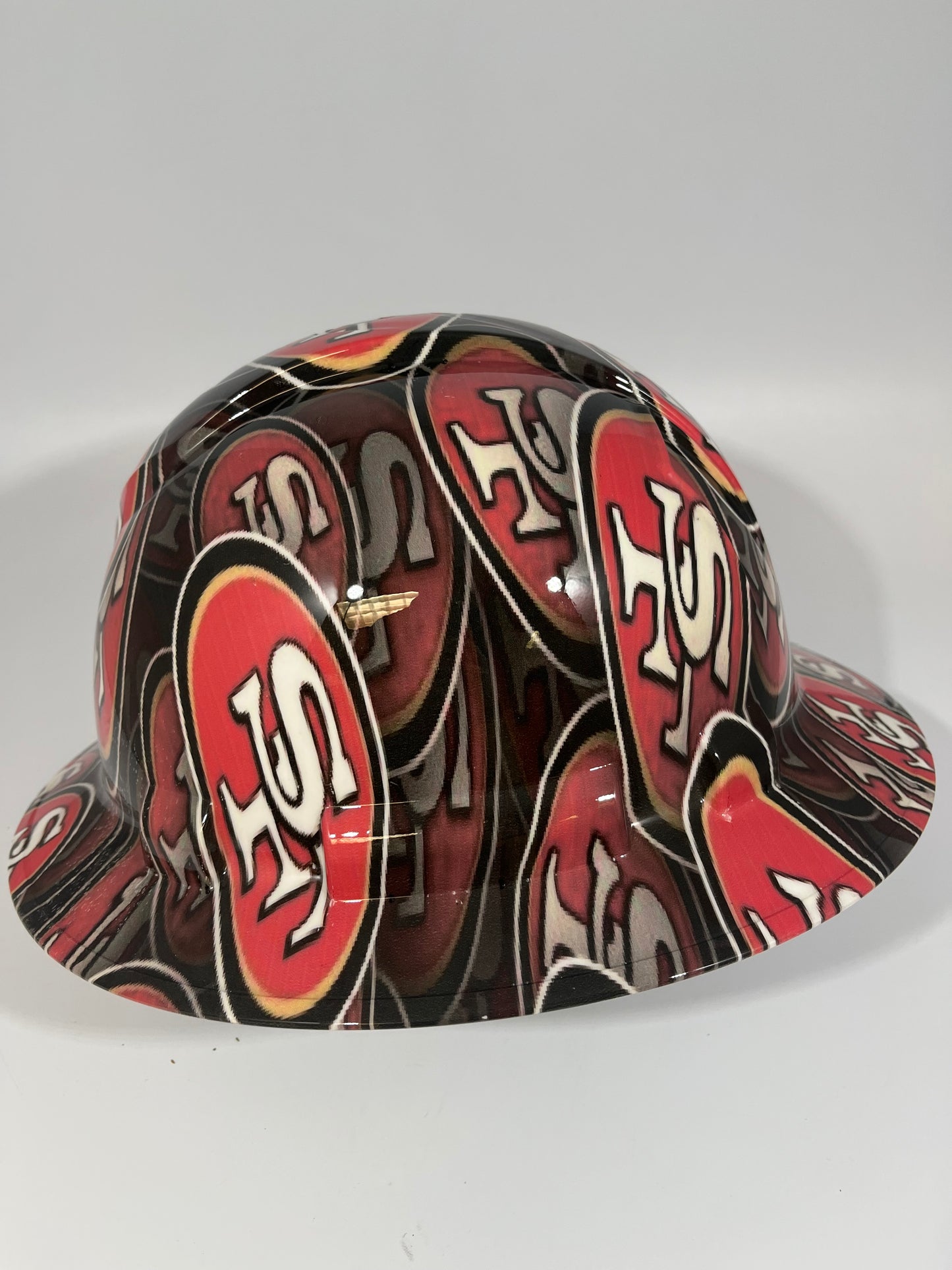 Full Brim Hard Hat Custom Hydro Dipped SAN FRANCISCO 49ERS