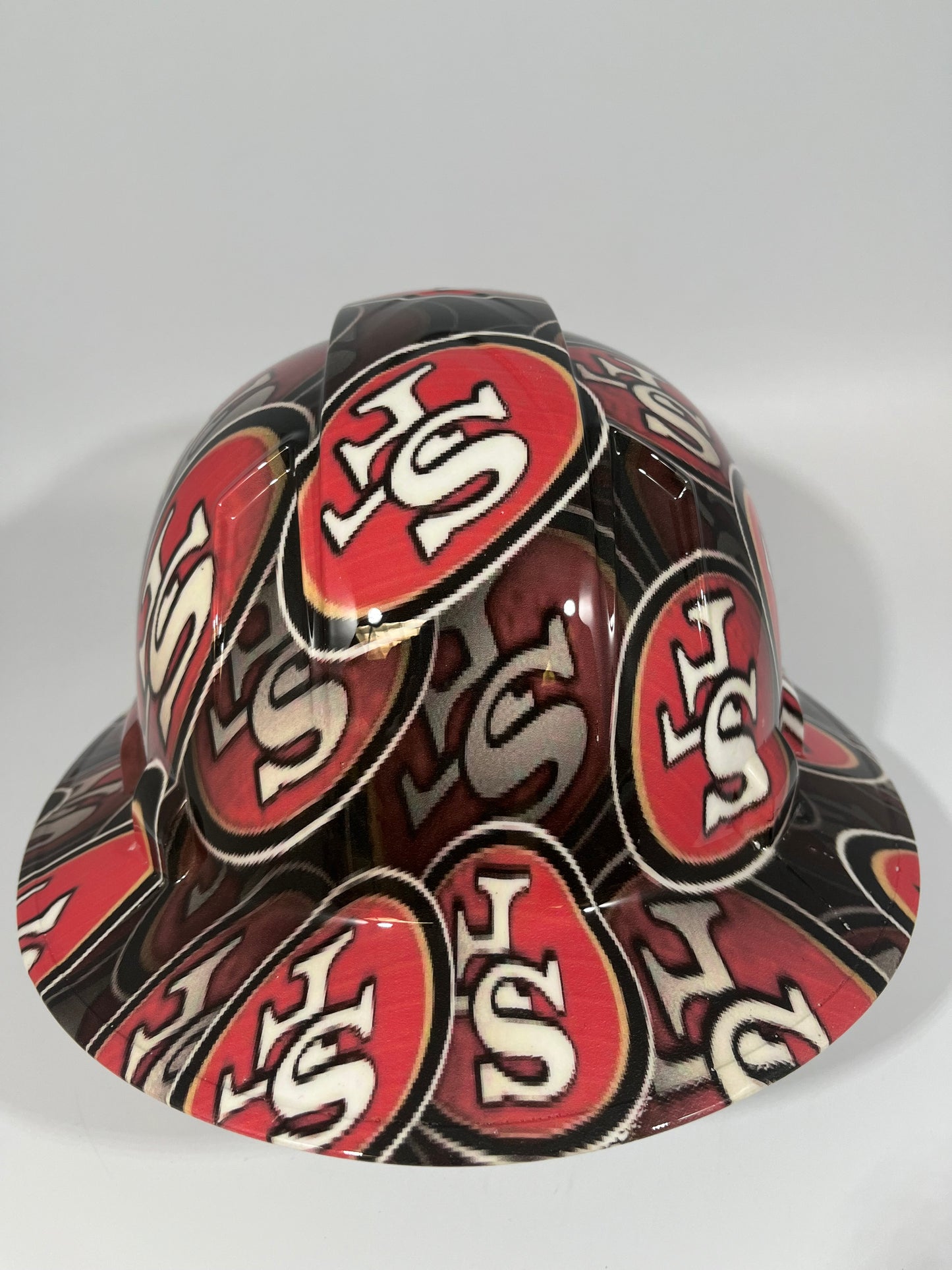 Full Brim Hard Hat Custom Hydro Dipped SAN FRANCISCO 49ERS