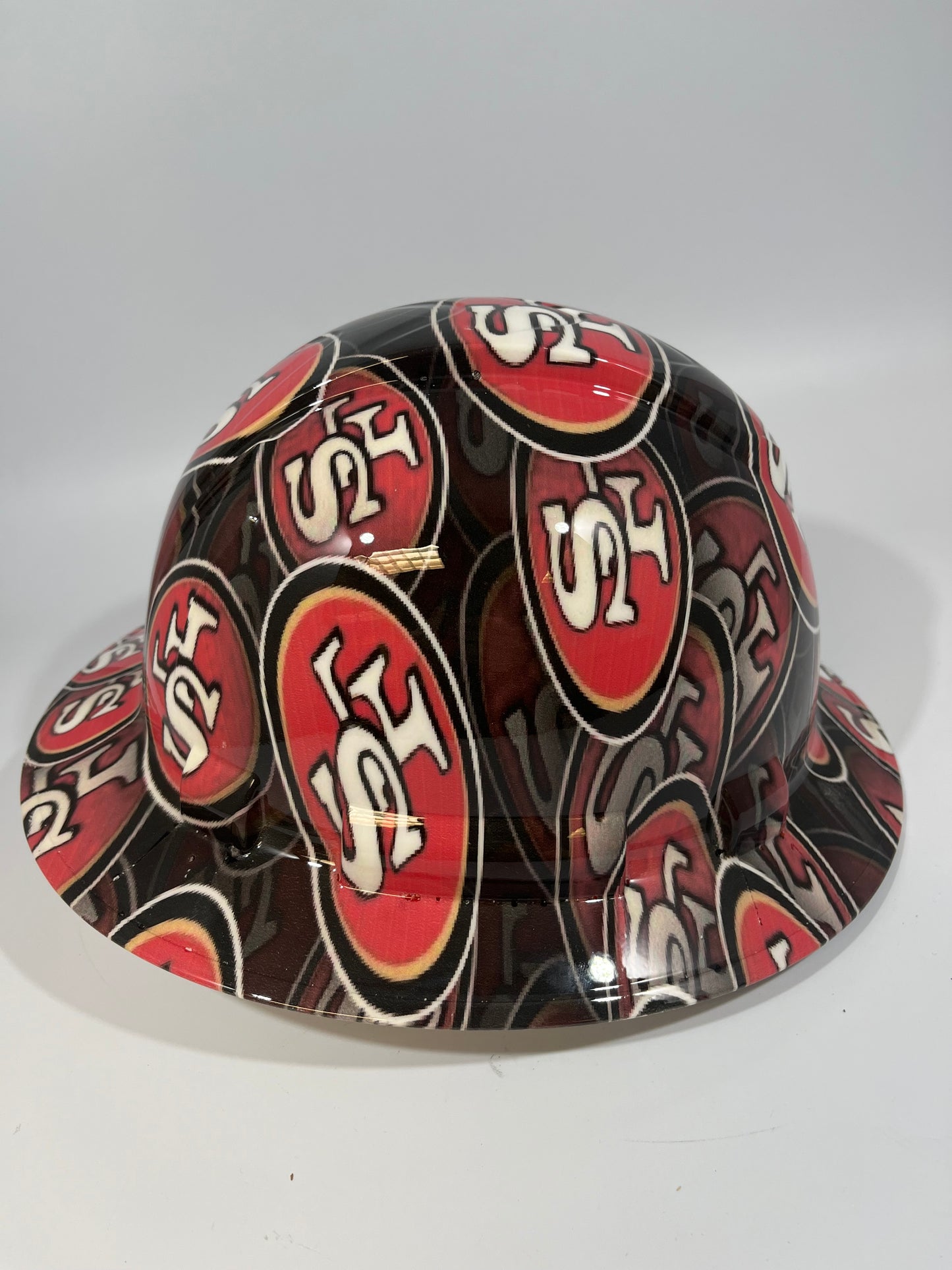 Full Brim Hard Hat Custom Hydro Dipped SAN FRANCISCO 49ERS