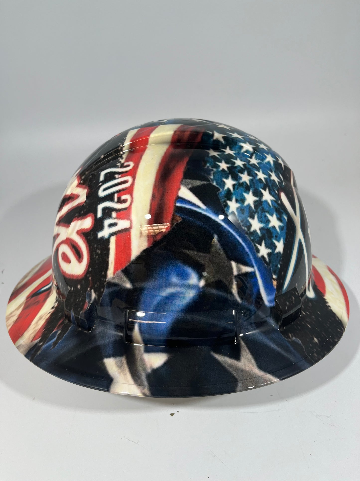 Full Brim Hard Hat Hydro Dipped TRUMP 2024