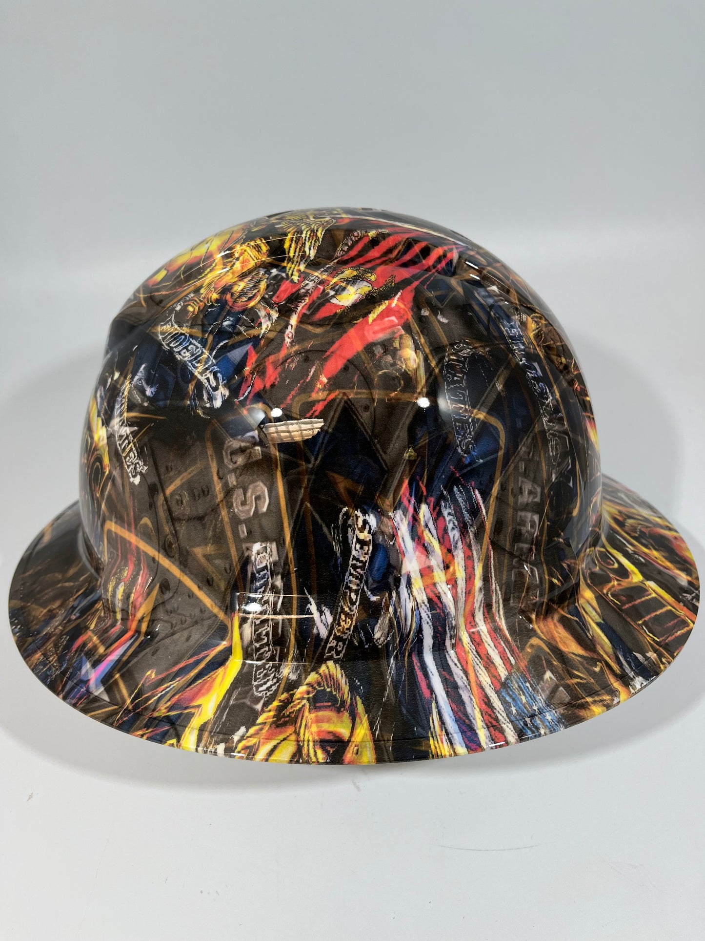 Full Brim Hard Hat Custom Hydro Dipped UNITED US MILITARY MARINES ARMY AIR FORCE