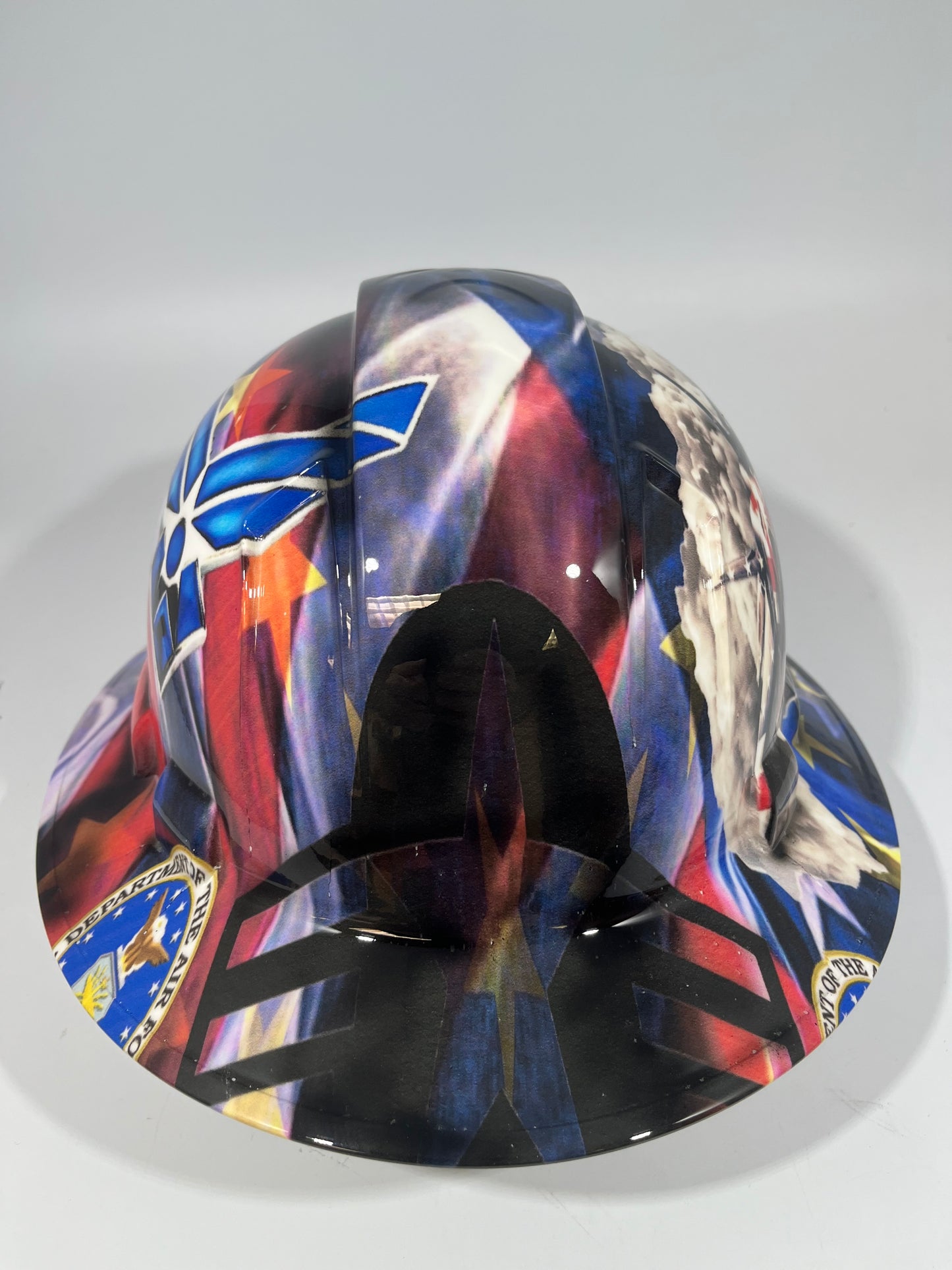 Full Brim Hard Hat Hydro Dipped USAF US AIR FORCE VETERAN