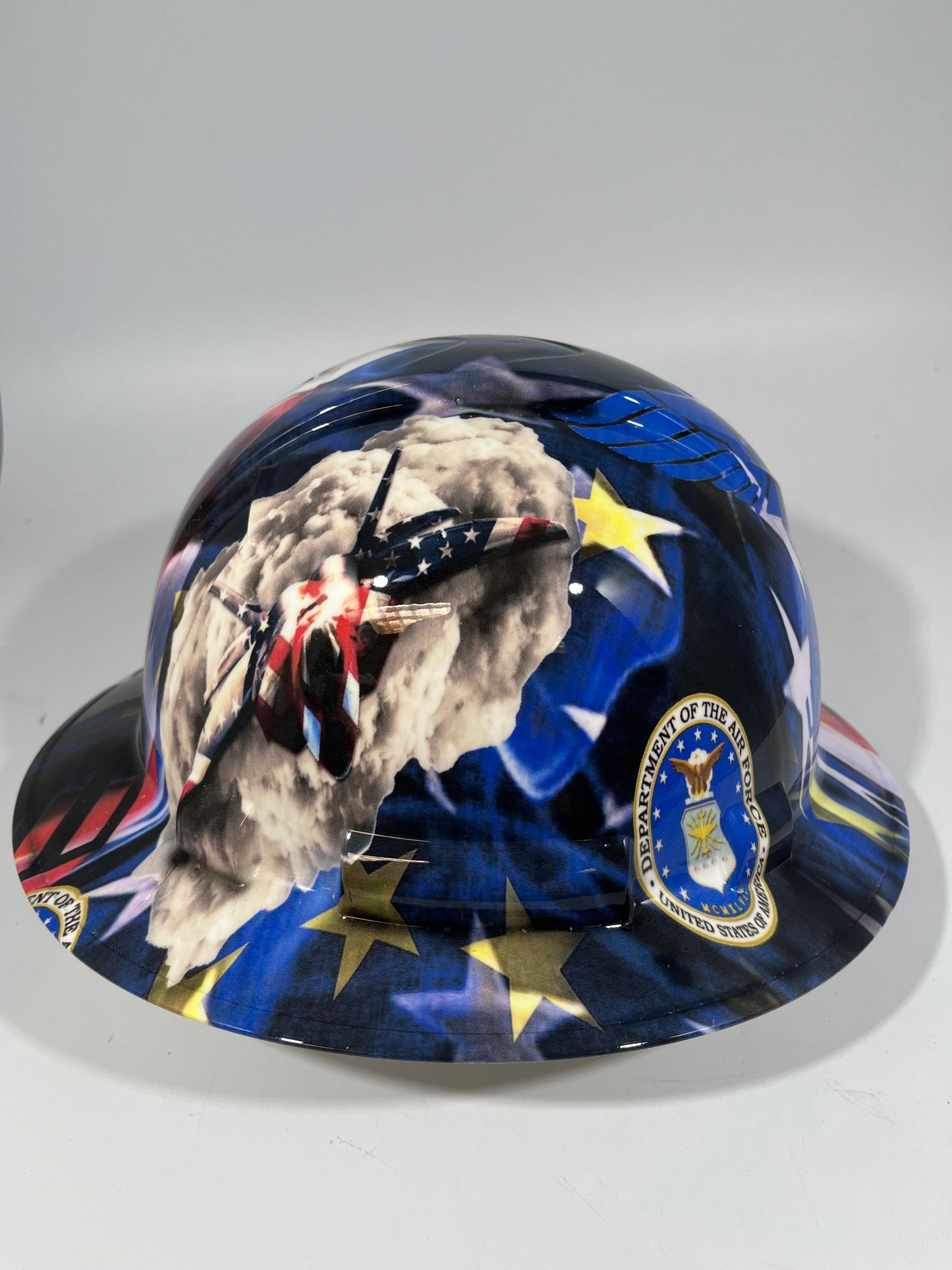 Full Brim Hard Hat Hydro Dipped USAF US AIR FORCE VETERAN
