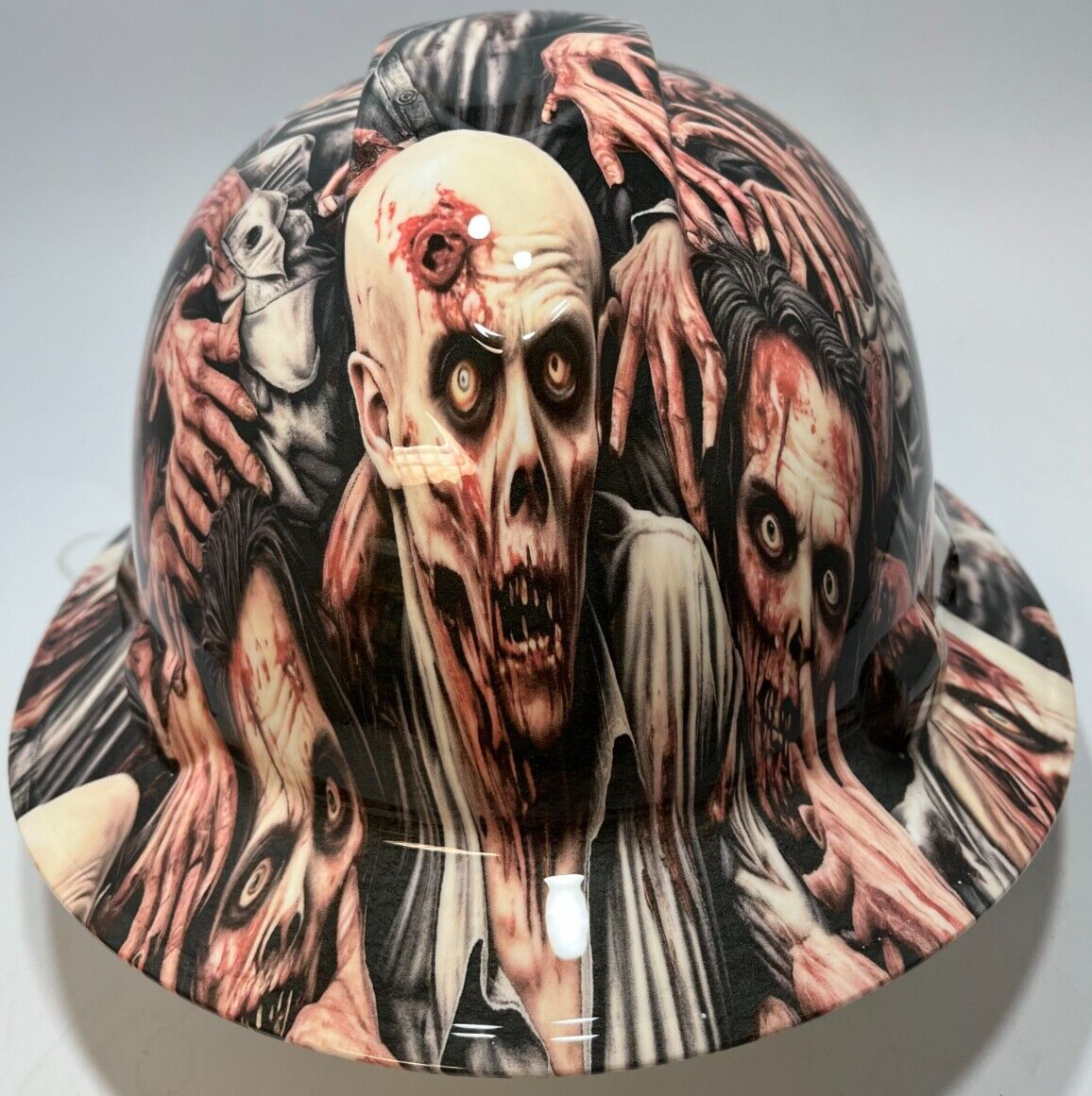 Bad ass hardhat with hydro dipped horror design