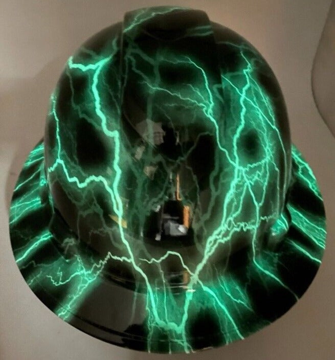 Bad ass hardhat with hydro dipped lit design