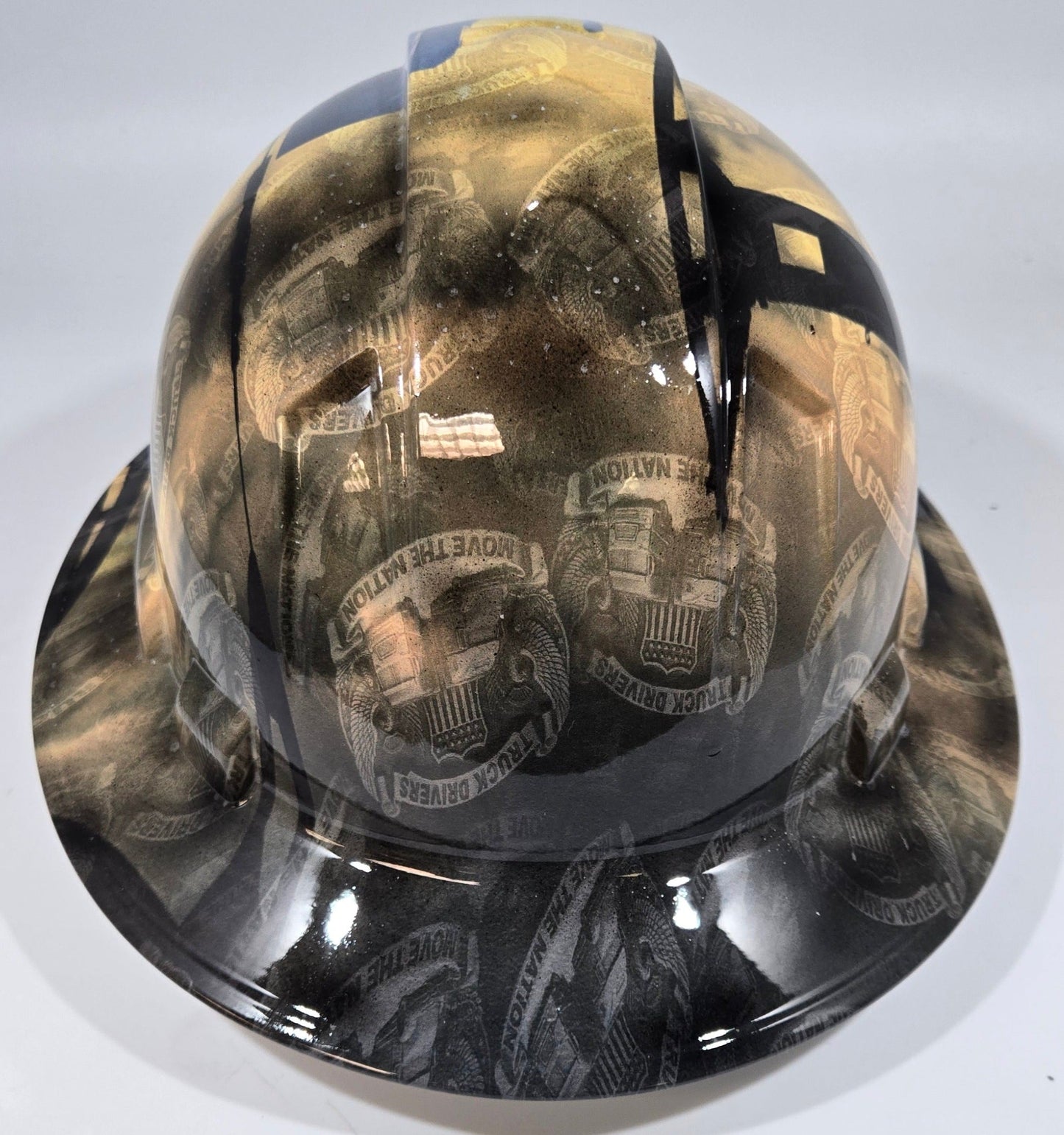 Full Brim Hard Hat Hydro Dipped OIL RIG
