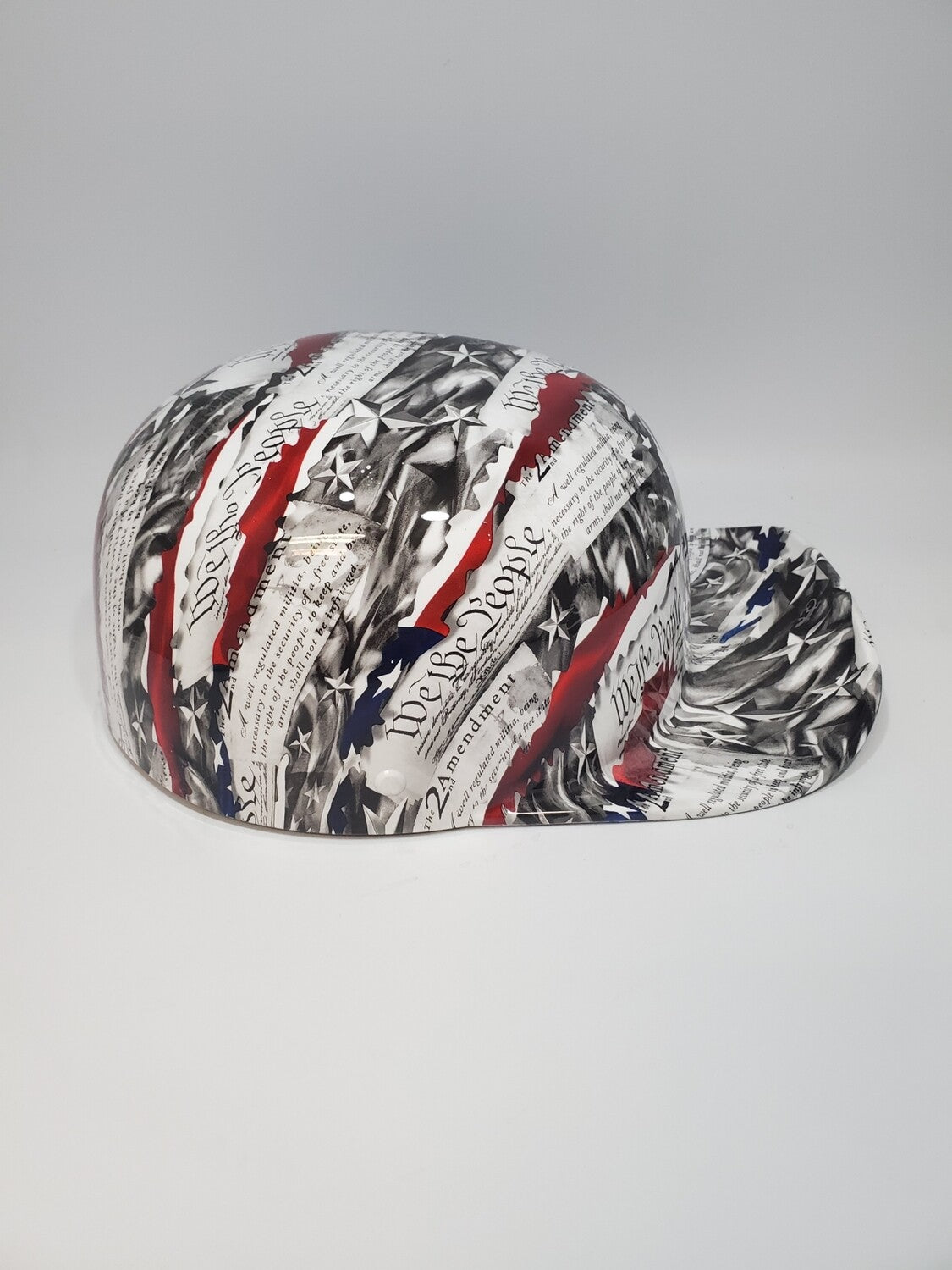 Baseball Cap Style Motorcycle Helmet WE THE PEOPLE SECOND AMMENDMENT