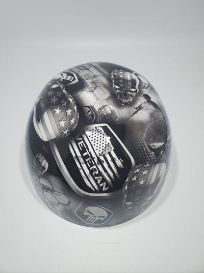 Baseball Cap Style Motorcycle Helmet VETERAN PUNISHER