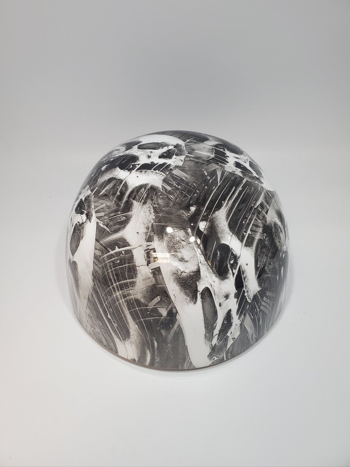 Baseball Cap Style Motorcycle Helmet MELTING SKULLS