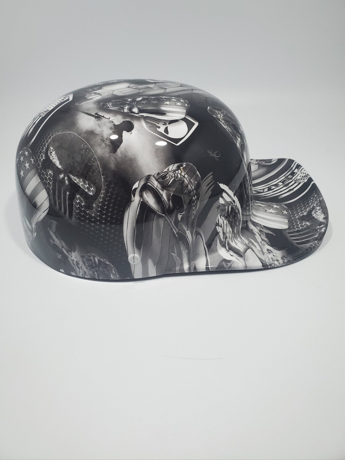 Baseball Cap Style Motorcycle Helmet VETERAN PUNISHER