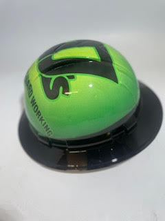 Full Brim Hard Hat Hydro Dipped AJ'S BIG LOGO