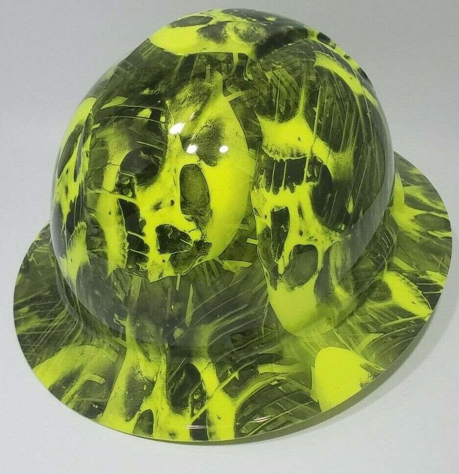 Bad ass hardhat with a hydro dipped skull design