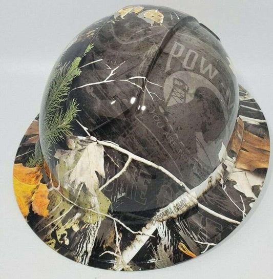 ANSI Type 1 Full Brim Hard Hat Custom Hydro Dipped POW CAMO