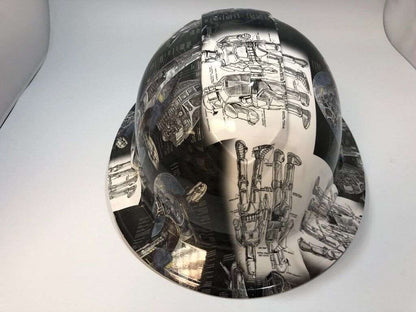 Badass hard hat with a Hydro dipped design 