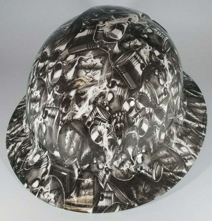 Bad ass hardhat with a hydro dipped skull design