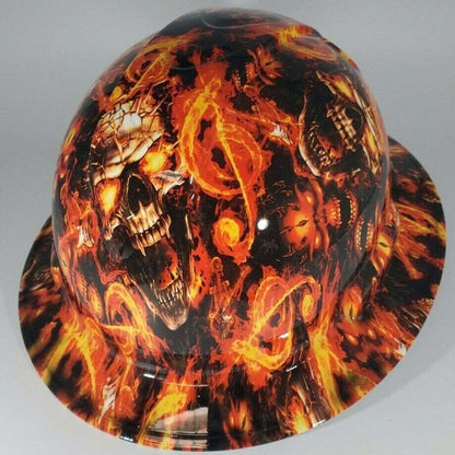 Bad ass hardhat with a hydro dipped skull design