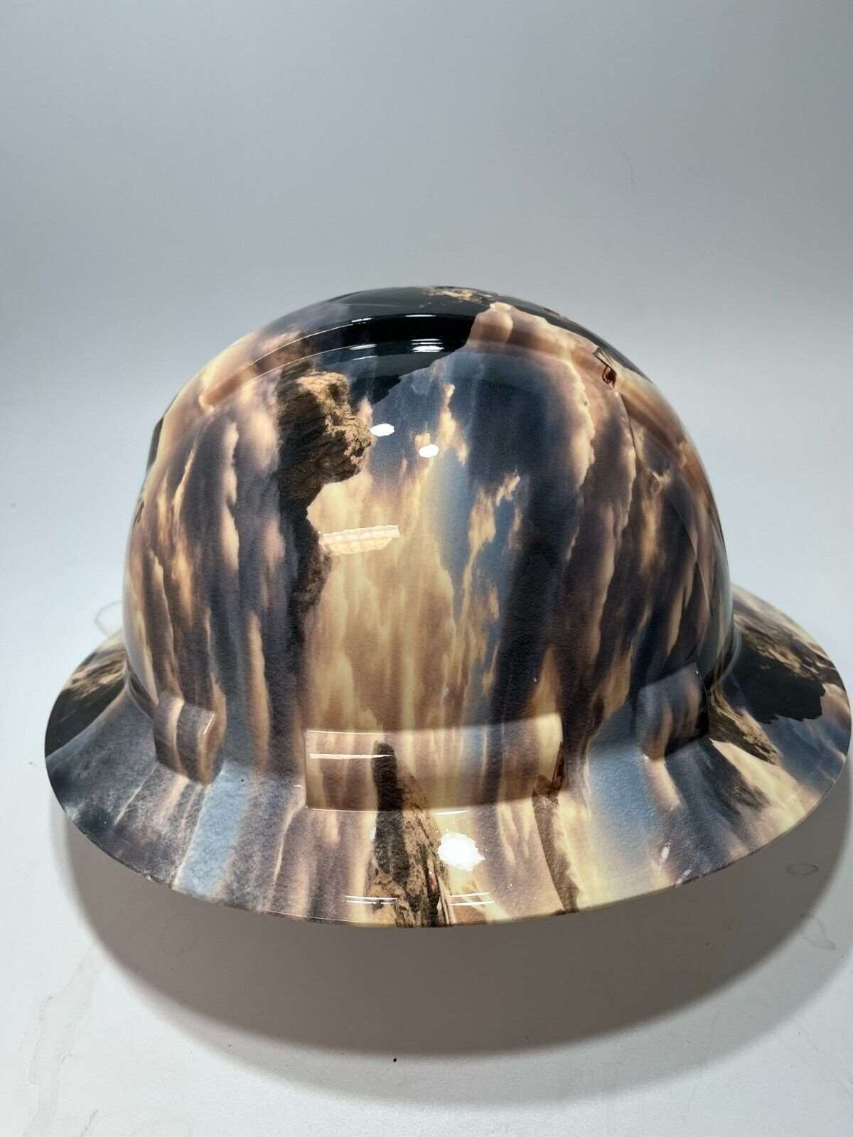 Badass hard hat with a Hydro dipped spiritual design