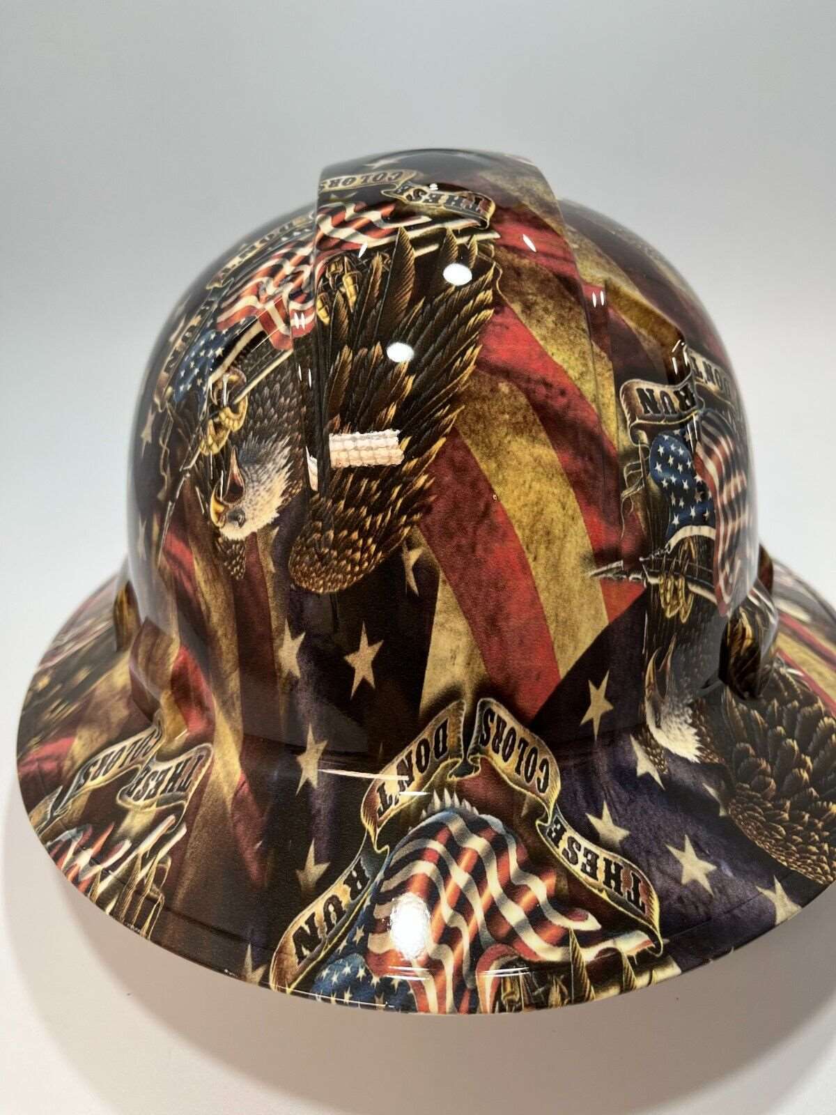 ANSI Type 1 Full Brim Hard Hat Custom Hydro Dipped THESE COLORS DON'T RUN