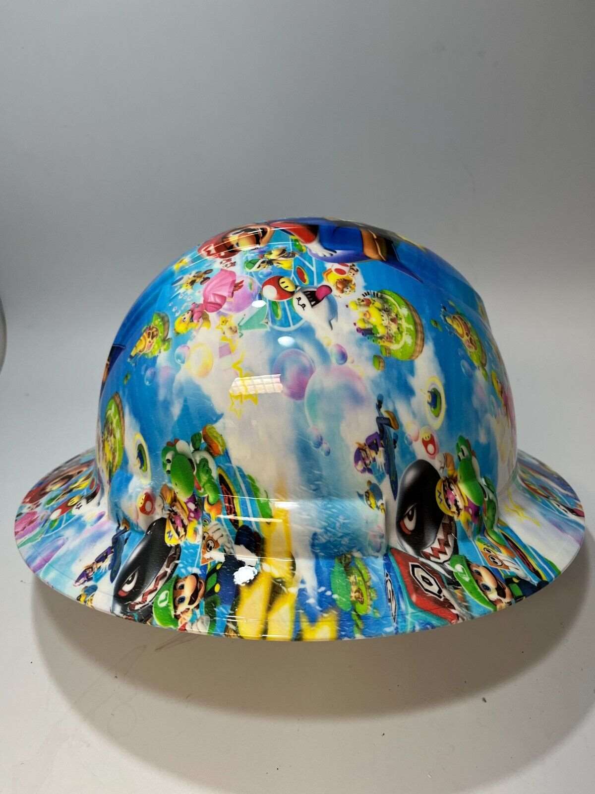 New Full Brim Hard Hat Custom Hydro Dipped MARIO BROS SUPER MARIO WORLD