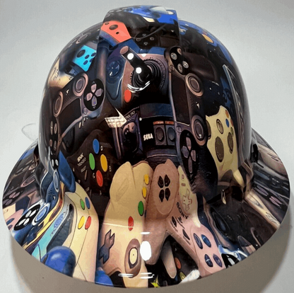 Bad ass hardhat with  hydro dipped gamer design 