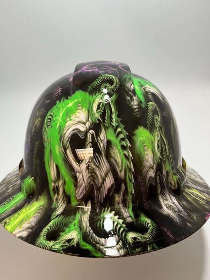 Bad ass hardhat with a hydro dipped skull design