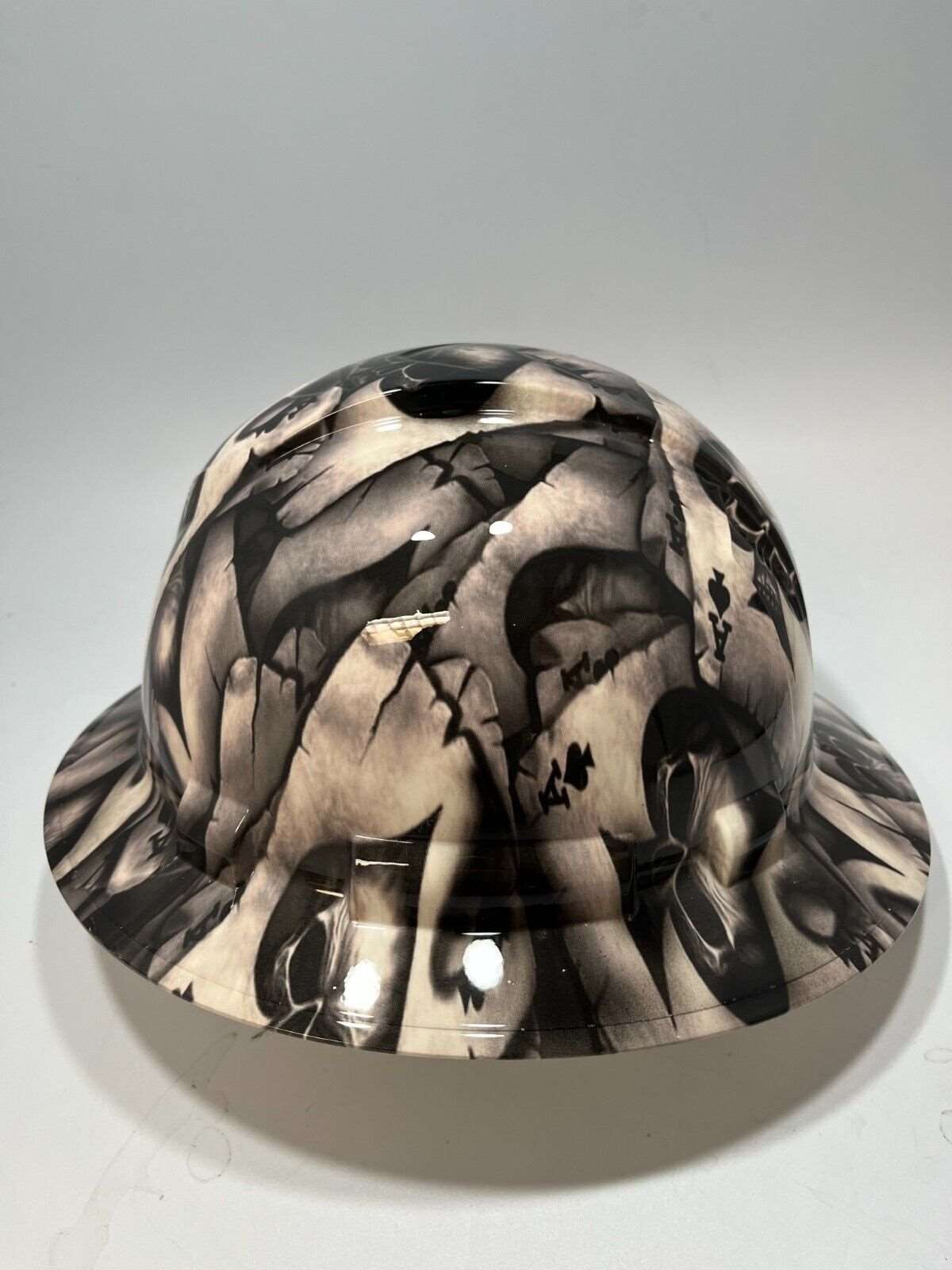 Bad ass hardhat with a hydro dipped skull design