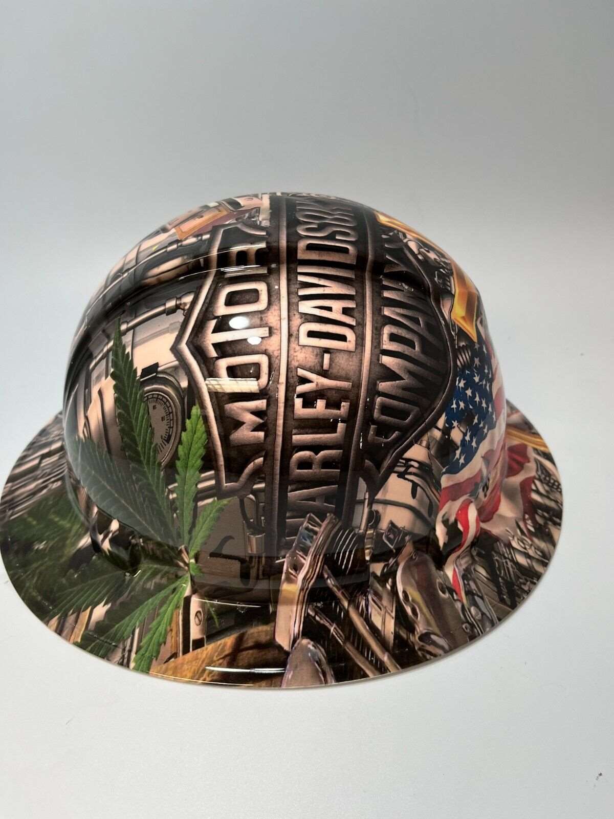 ANSI Type 1 Full Brim Hard Hat Custom Hydro Dipped HARLEY DAVIDSON